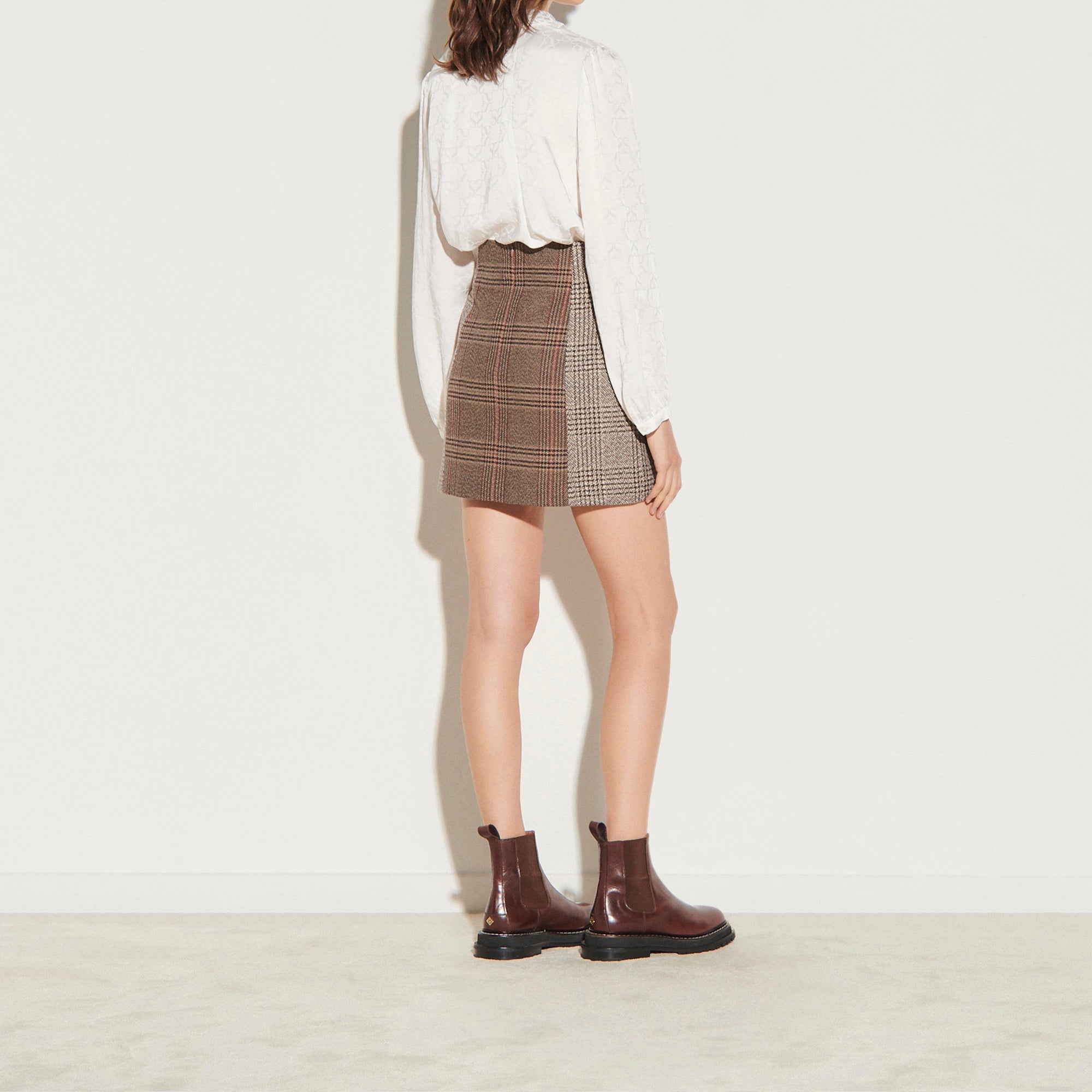 Jupe courte à carreaux Sandro seconde main