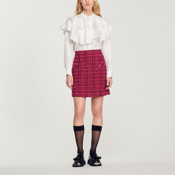 Jupe courte en tweed Sandro seconde main