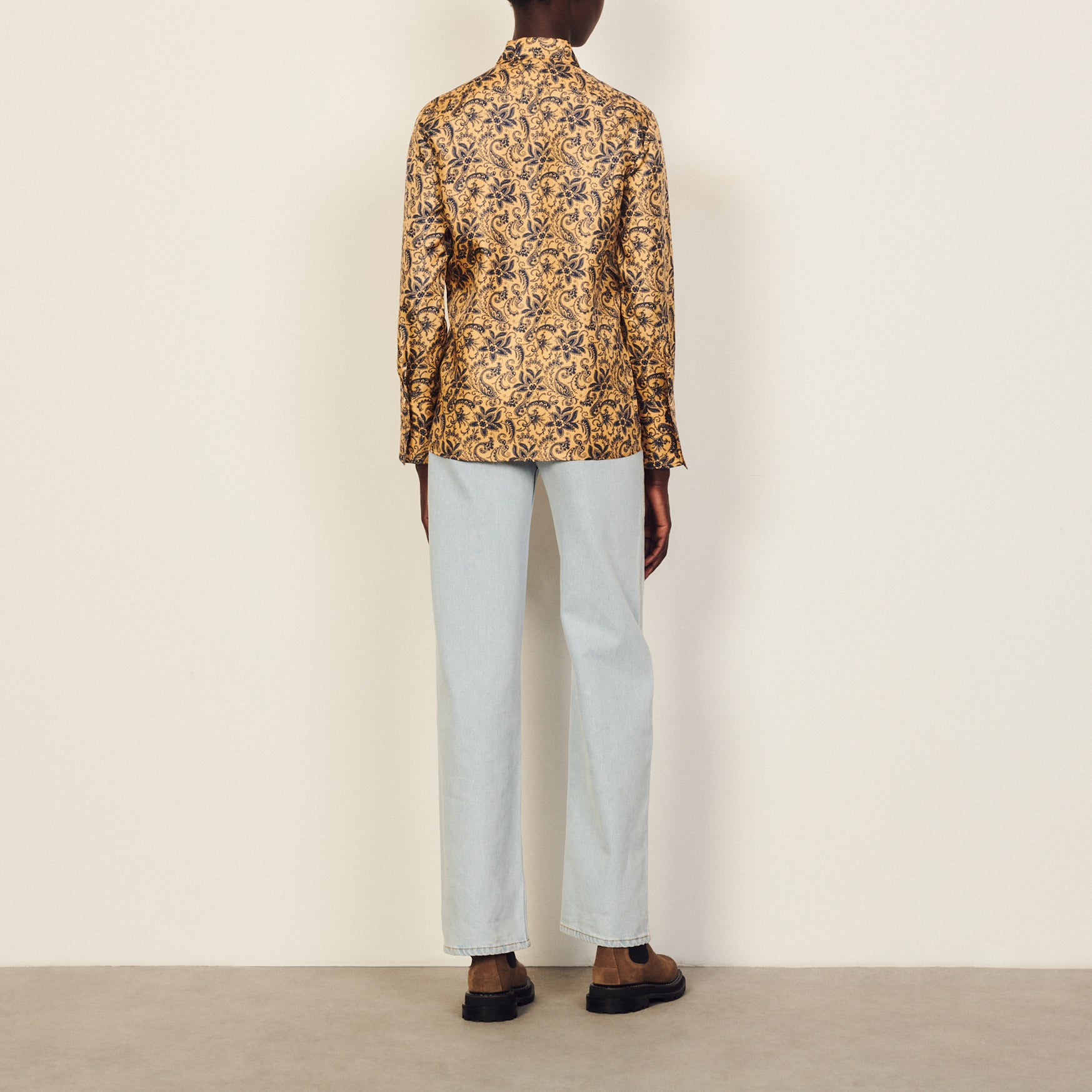 Chemise fluide en soie imprimée Sandro seconde main