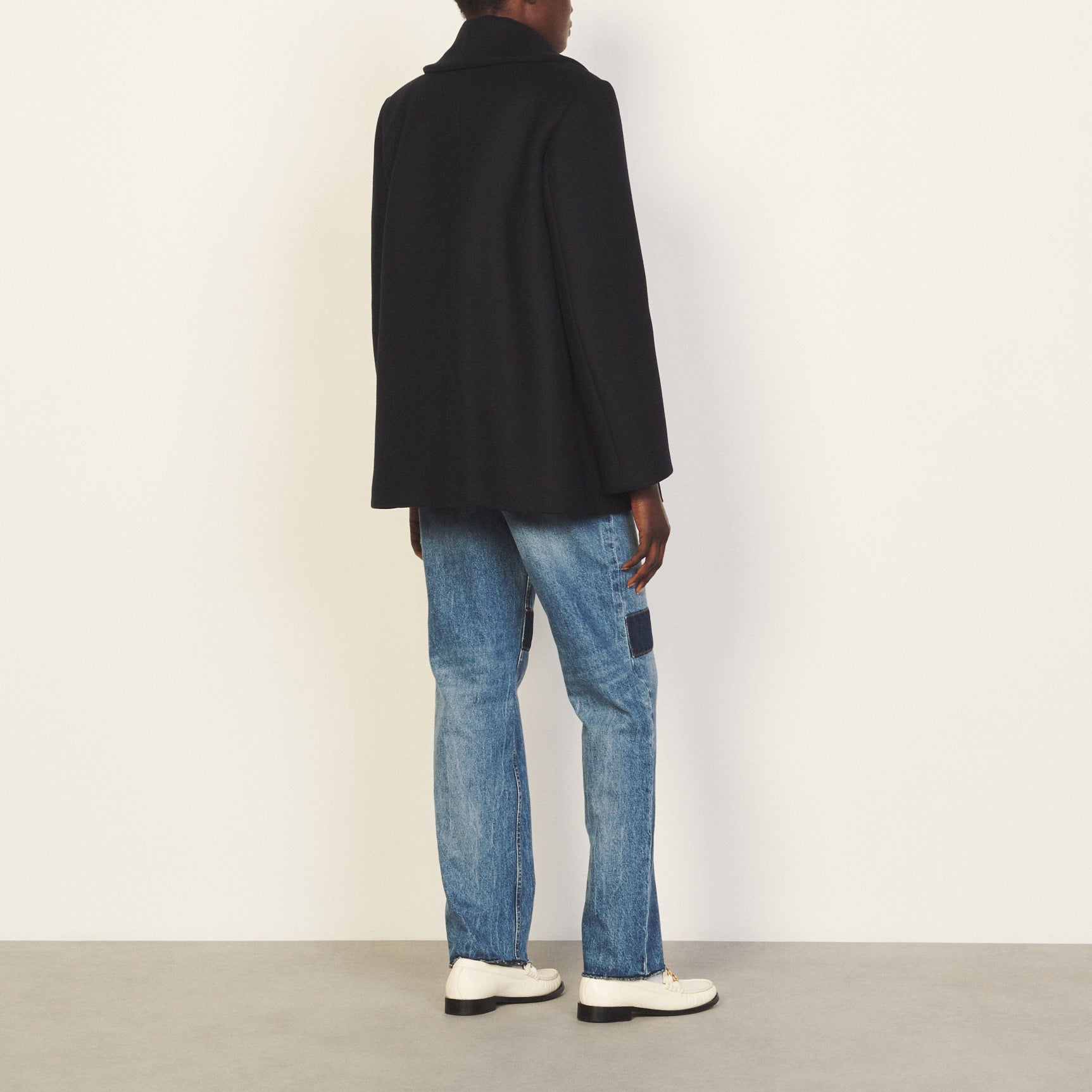 Outerwear Bleu marine Sandro seconde main