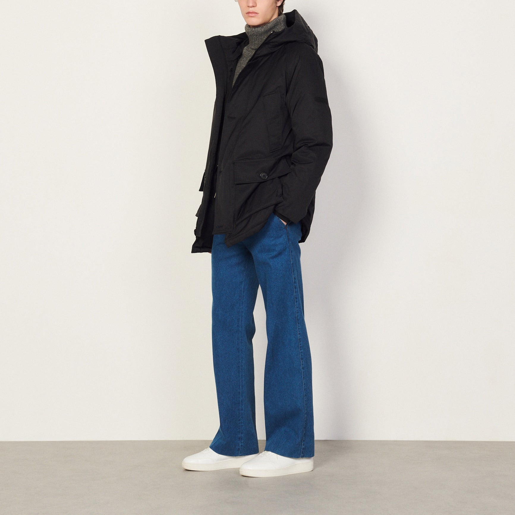 Manteau Noir Sandro seconde main