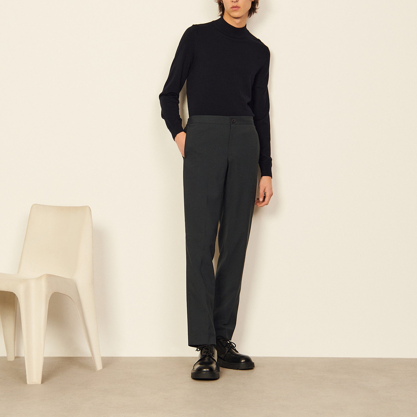 Pantalon en laine Sandro seconde main