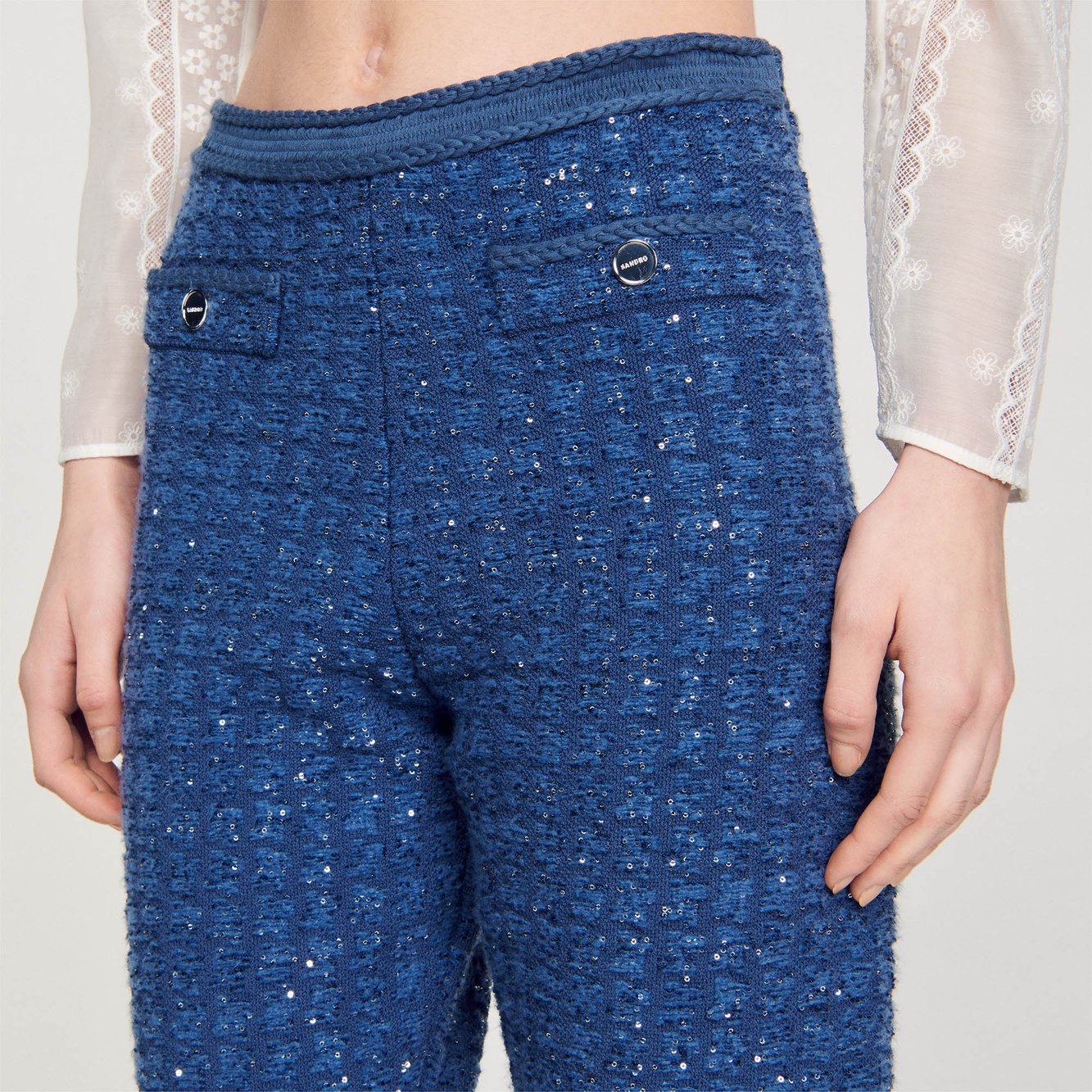Pantalon en Maille fantaisie Sandro seconde main