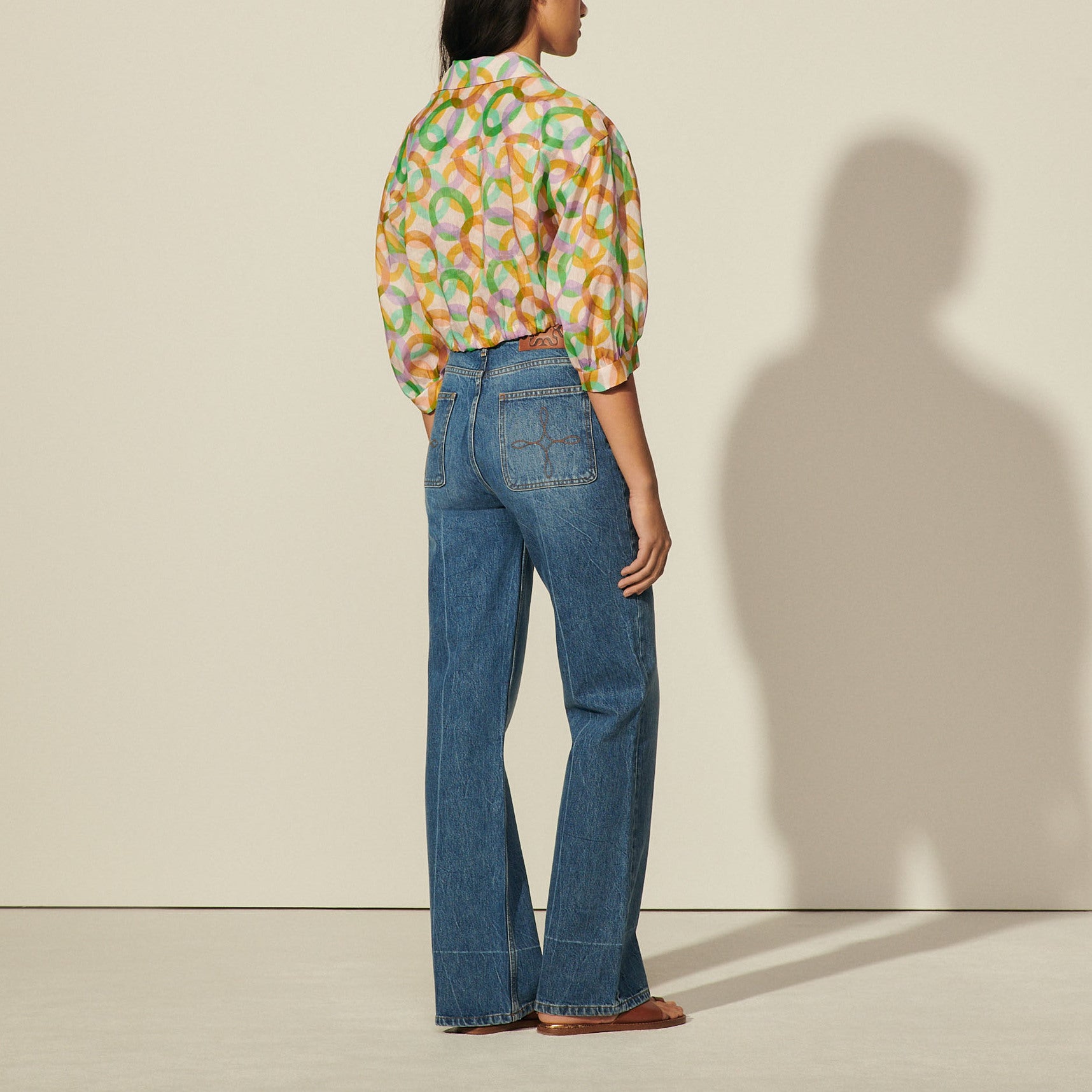 Chemise en voile imprimé Sandro seconde main