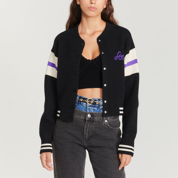 Cardigan en Maille façon teddy Sandro seconde main