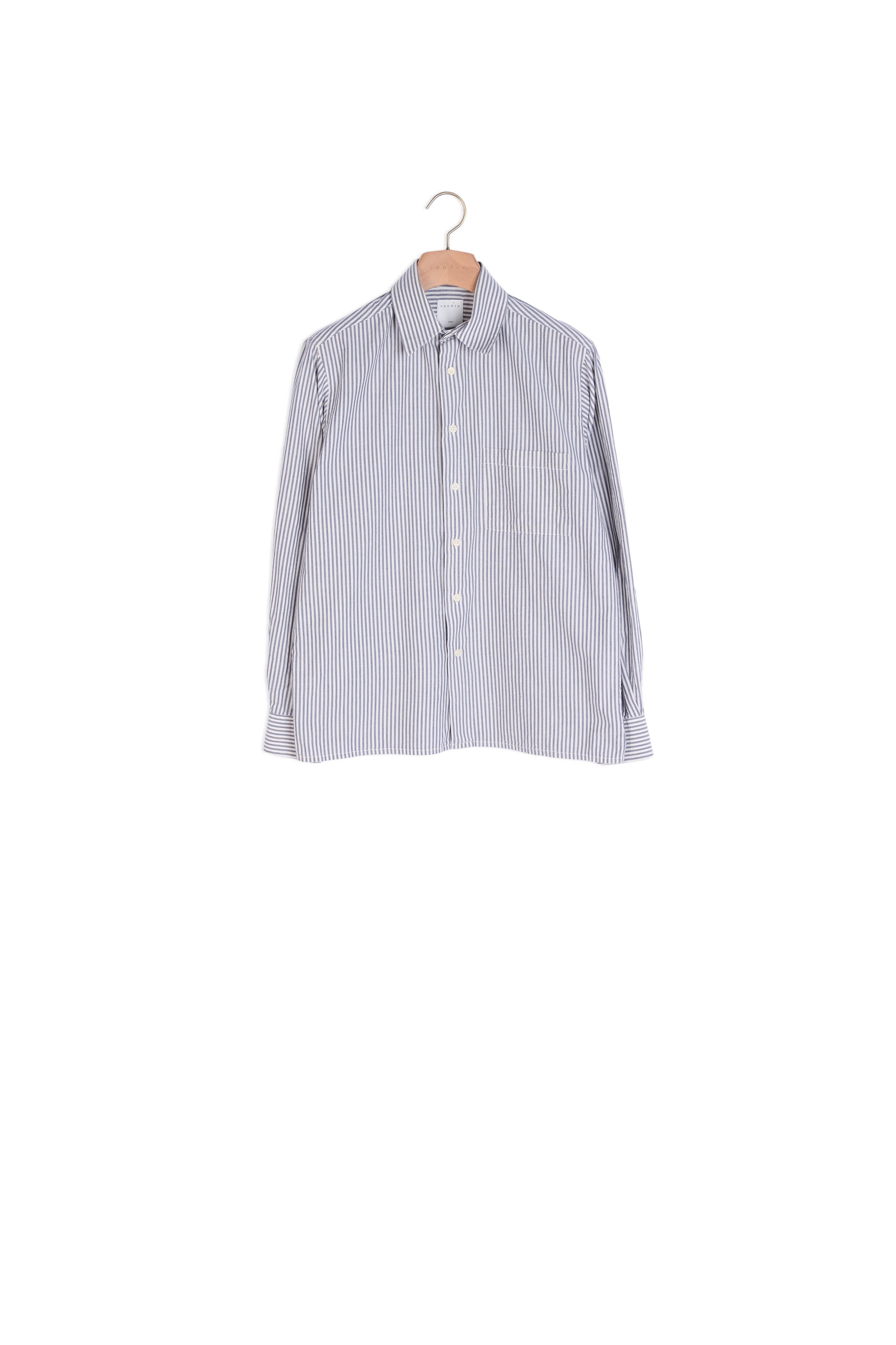 Chemise formelle en coton rayé Sandro seconde main