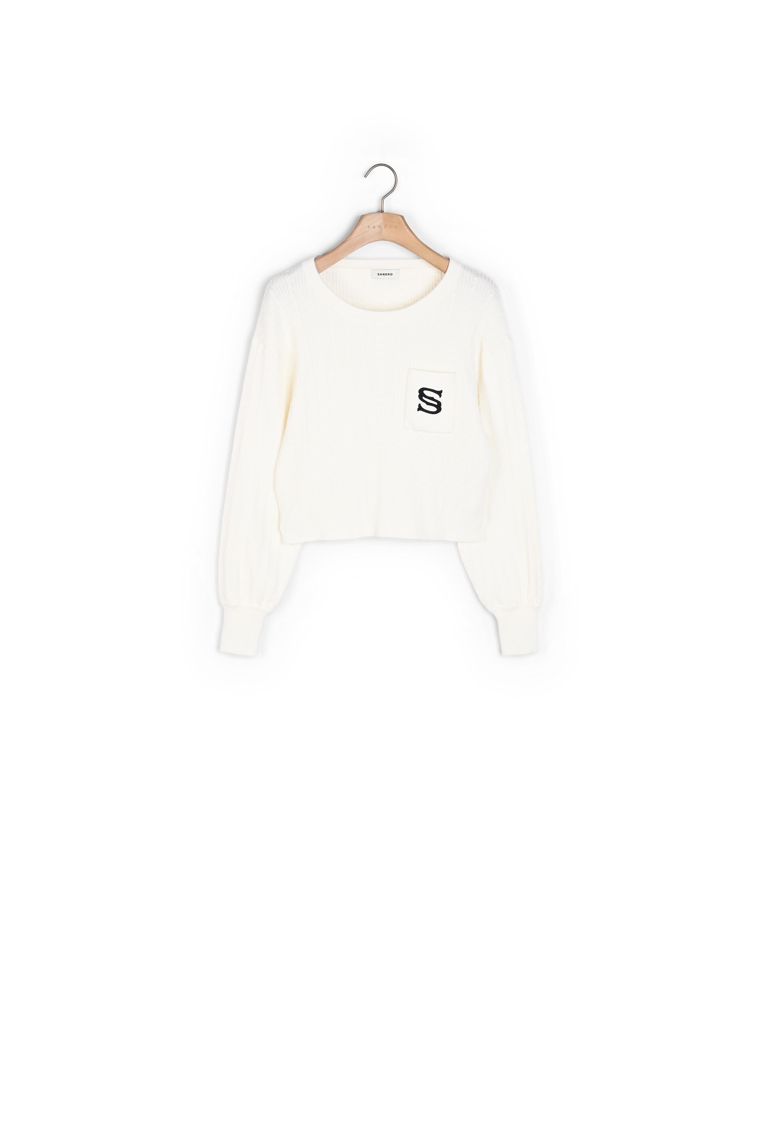 Pull court brodé Sandro seconde main