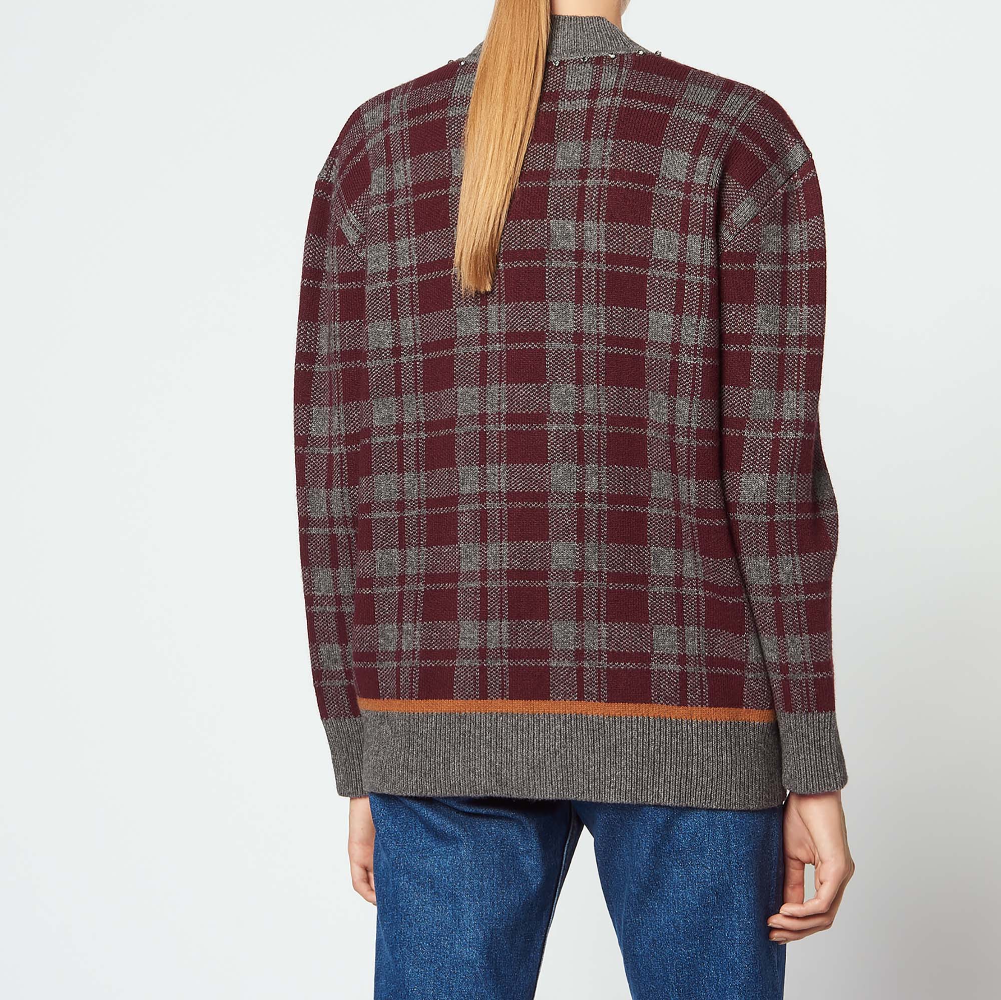 Gilet oversize à carreaux Sandro seconde main