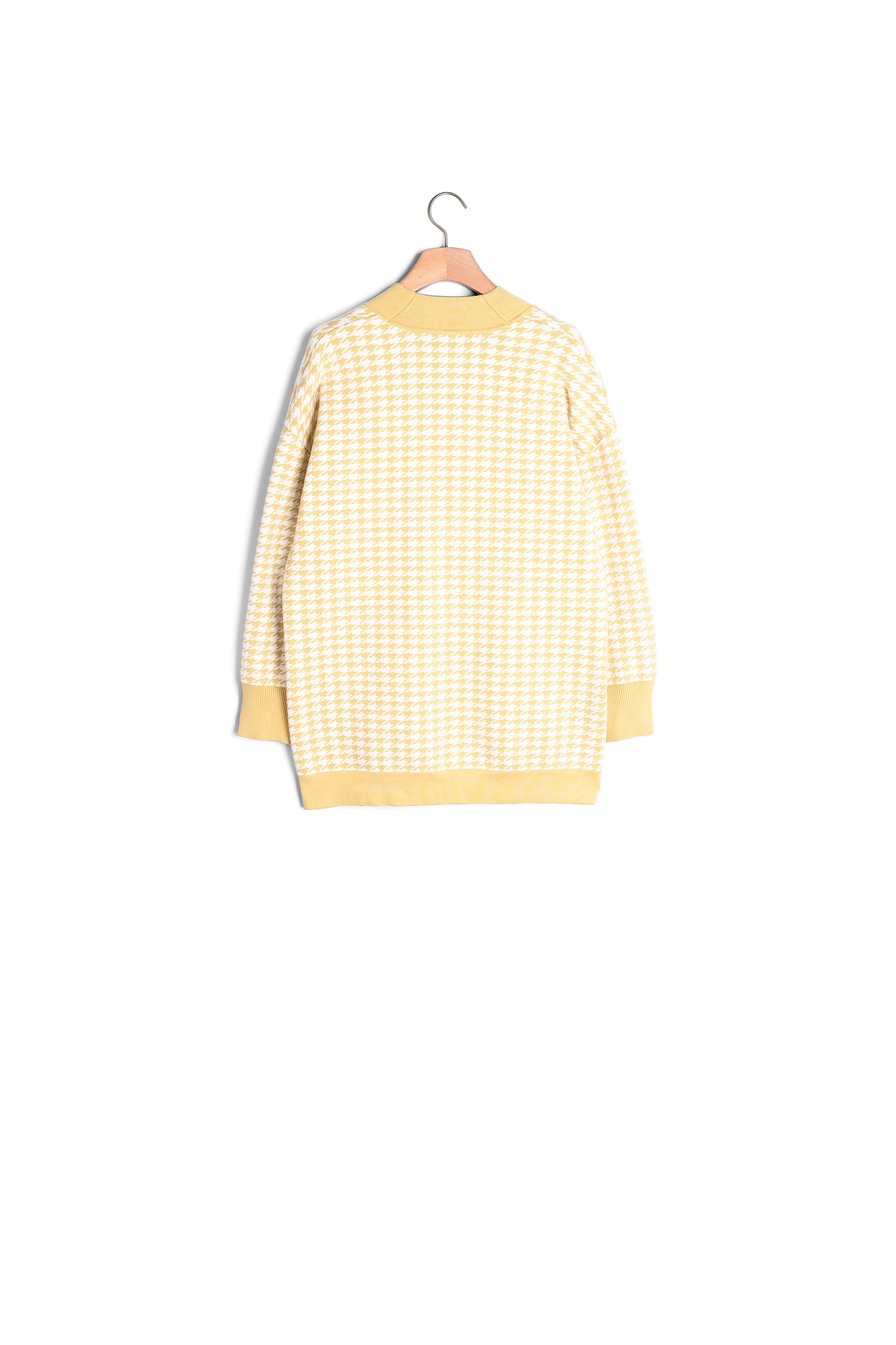 Cardi-coat à motifs pied de coq Sandro seconde main