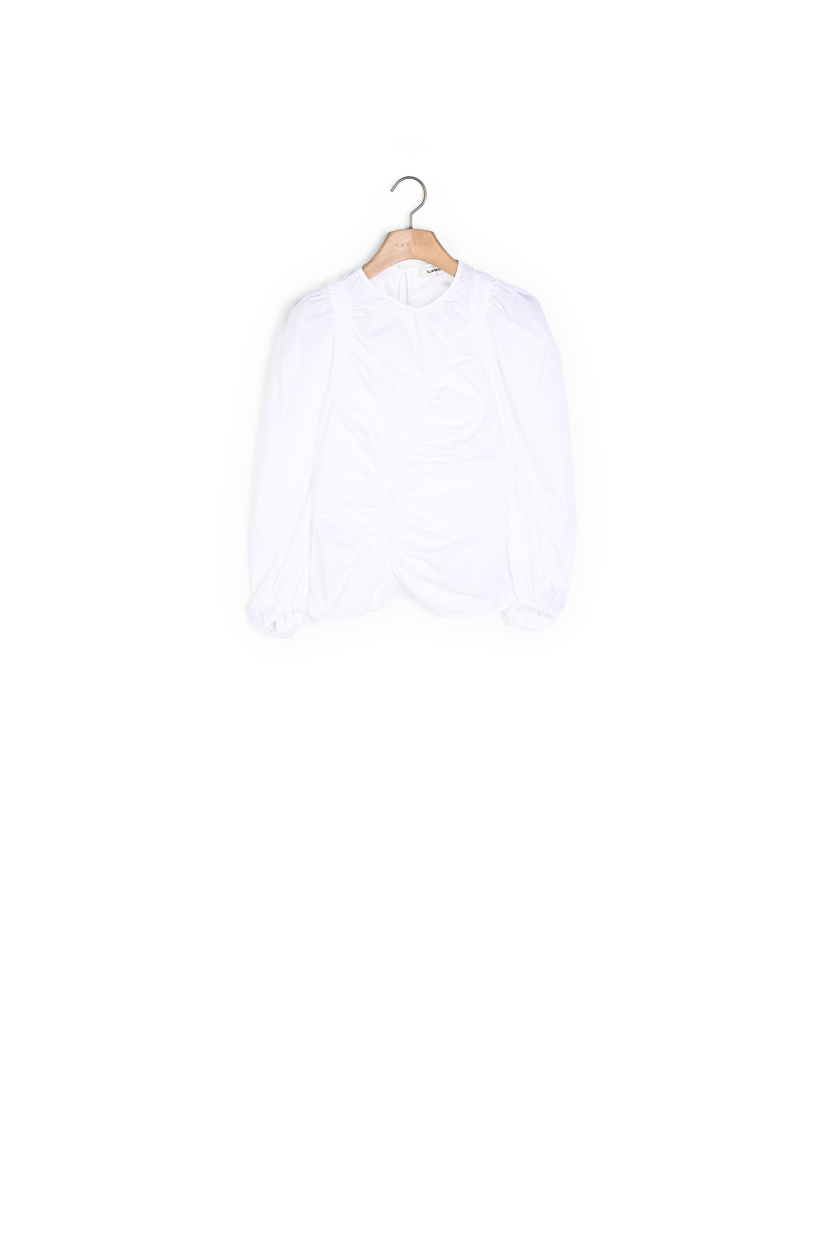 Top en popeline avec jeu de fronces Sandro seconde main