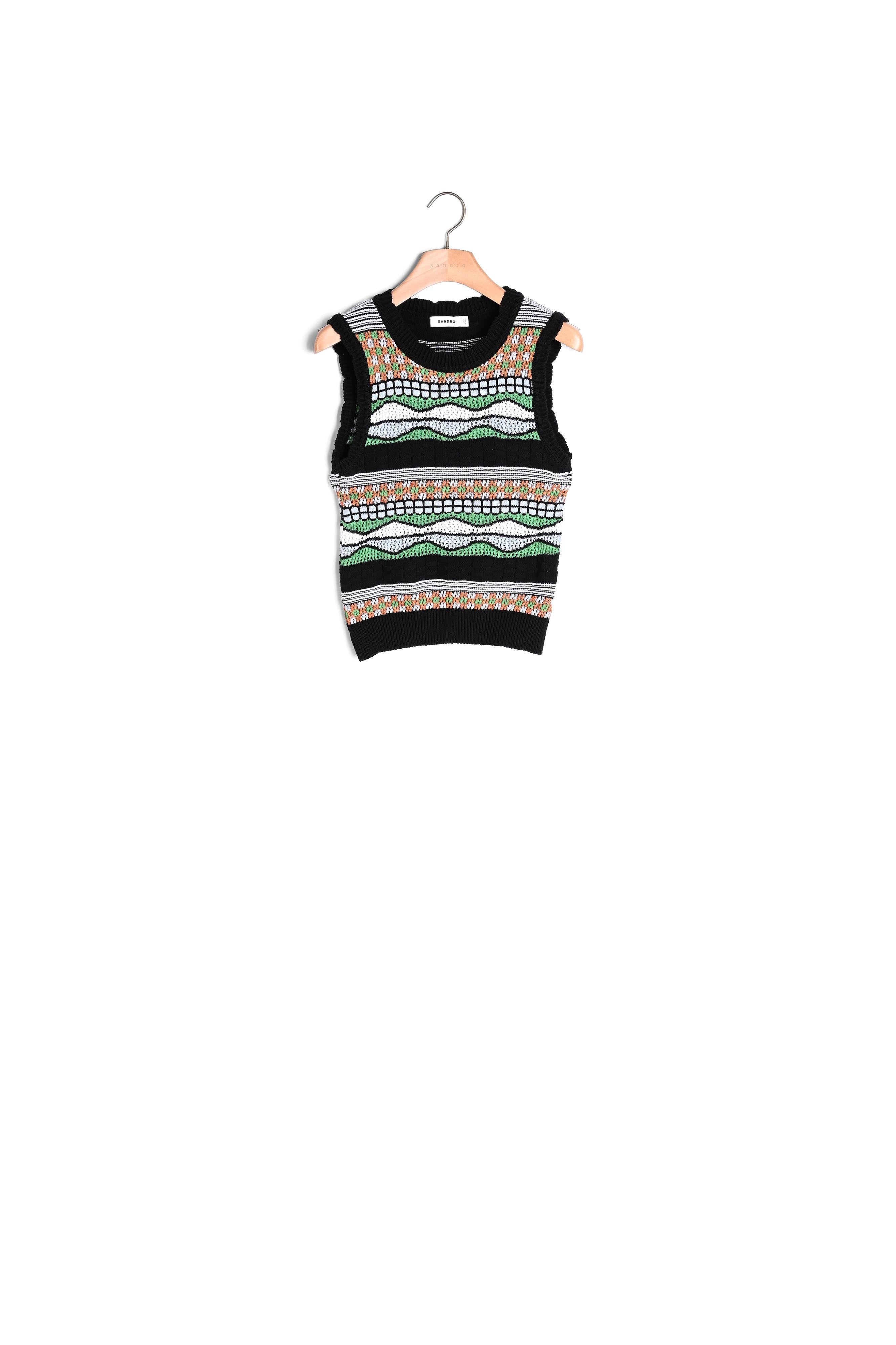 Débardeur en Maille fantaisie Sandro seconde main