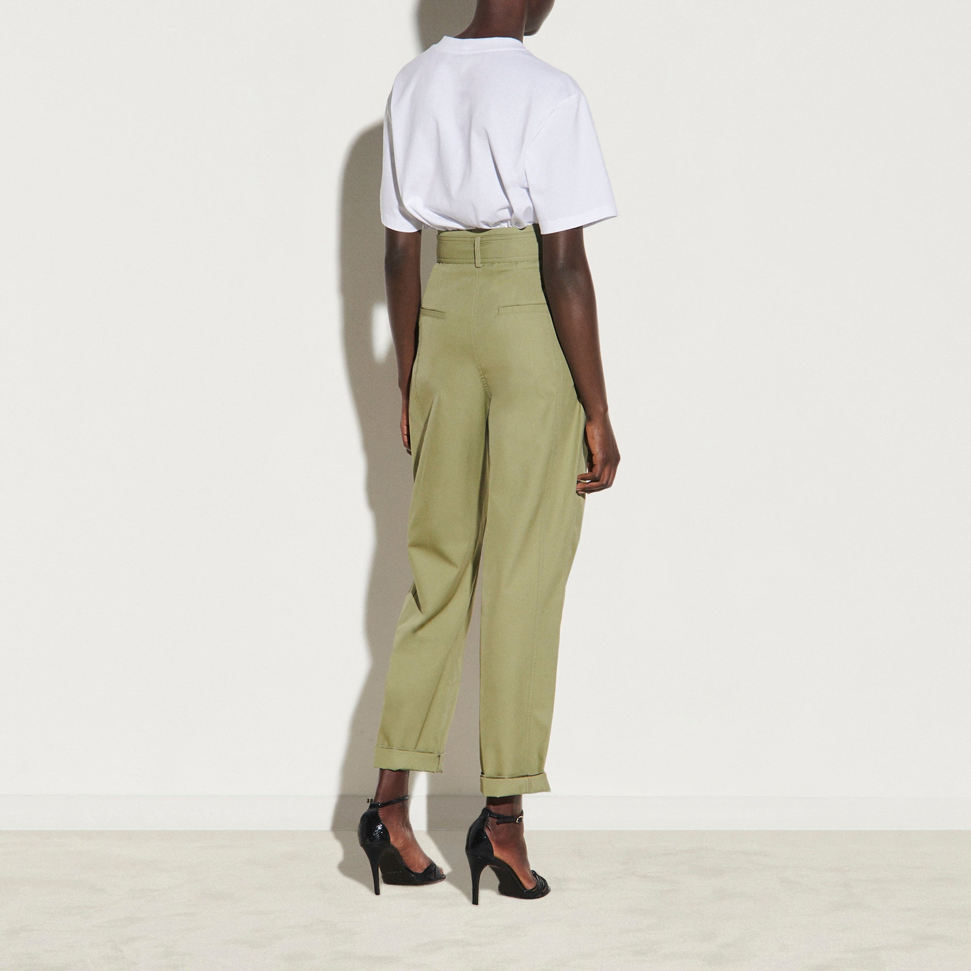 Pantalon large taille haute en gabardine Sandro seconde main