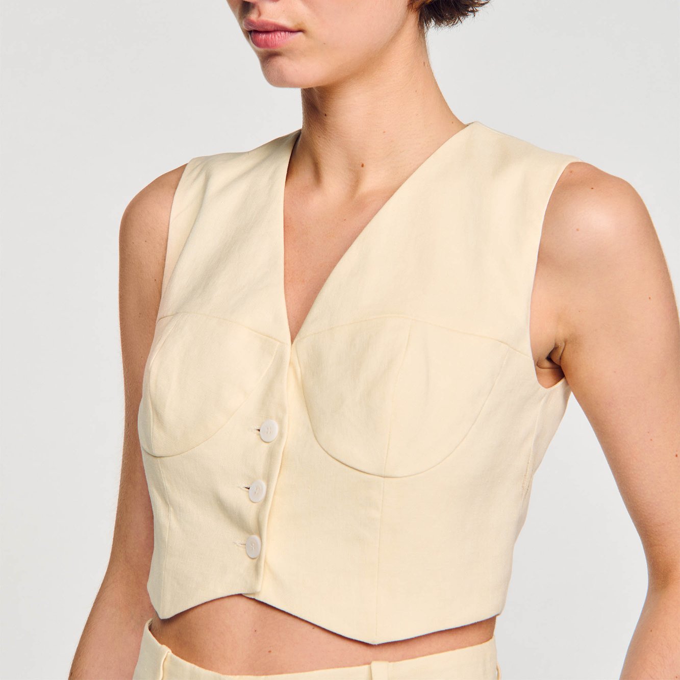 Veston en lin mélangé Sandro seconde main