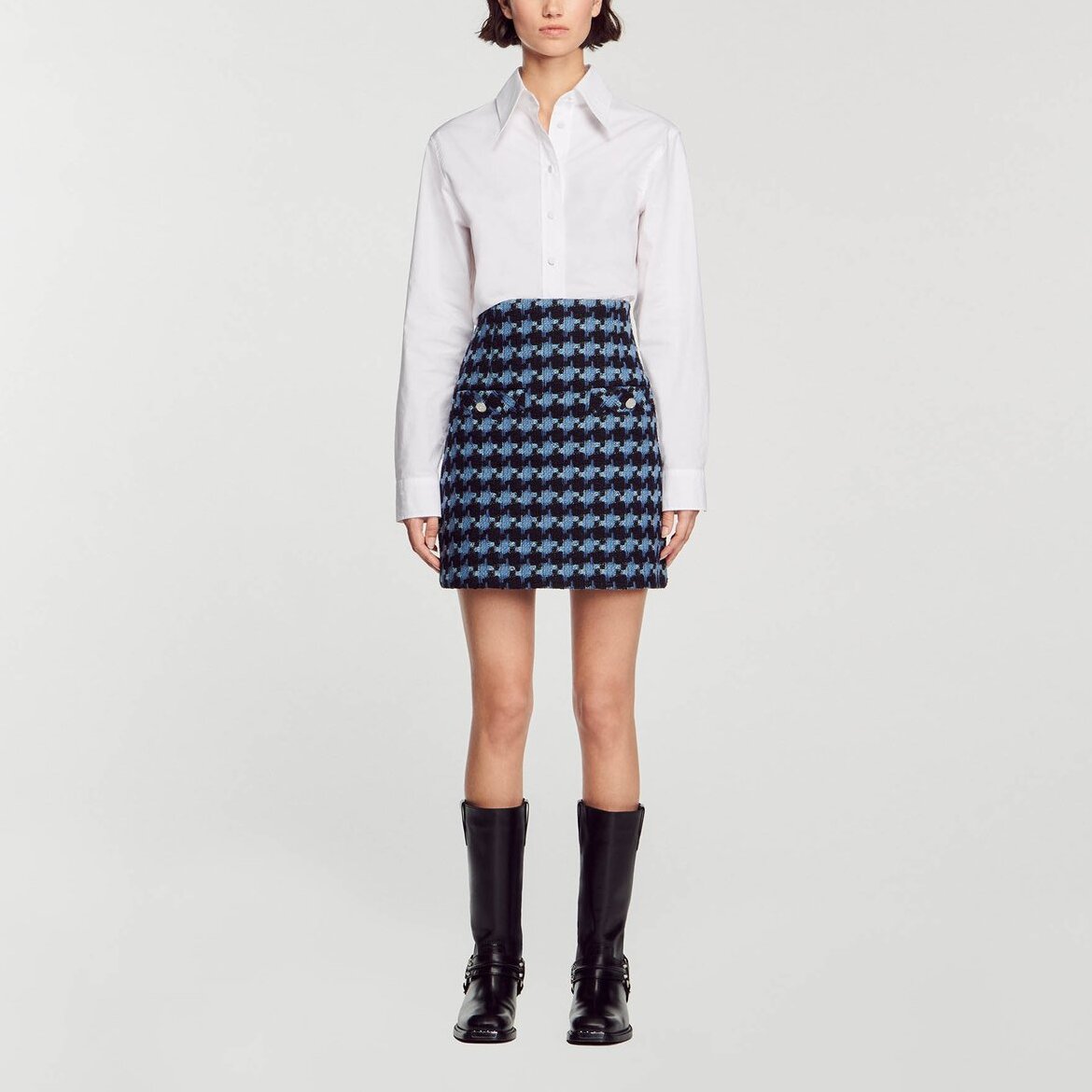 Jupe courte en tweed Sandro seconde main