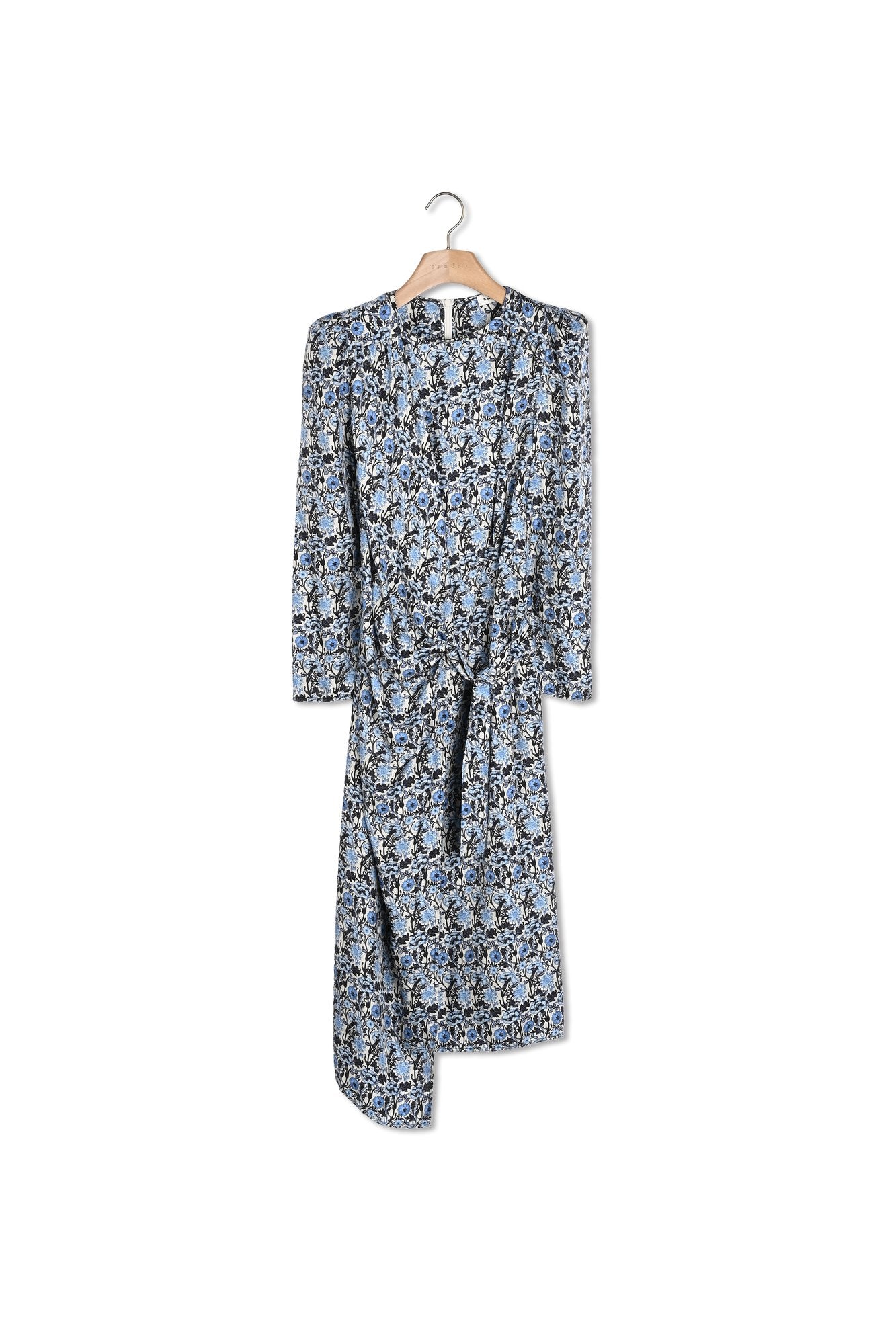 Robe longue en soie drapée Sandro seconde main