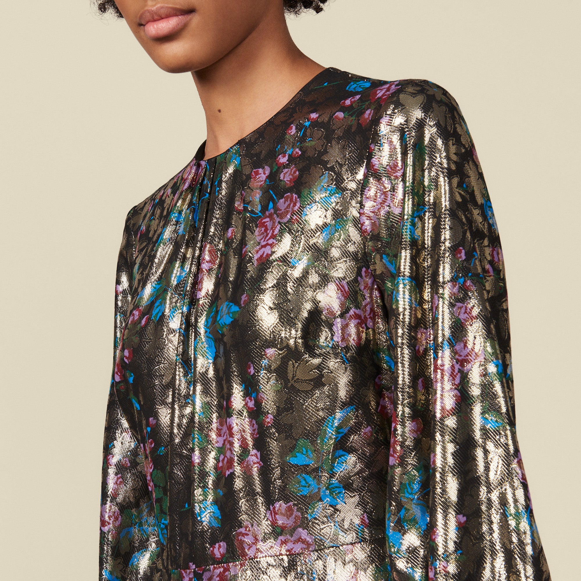 Robe longue en jacquard lurex Sandro seconde main