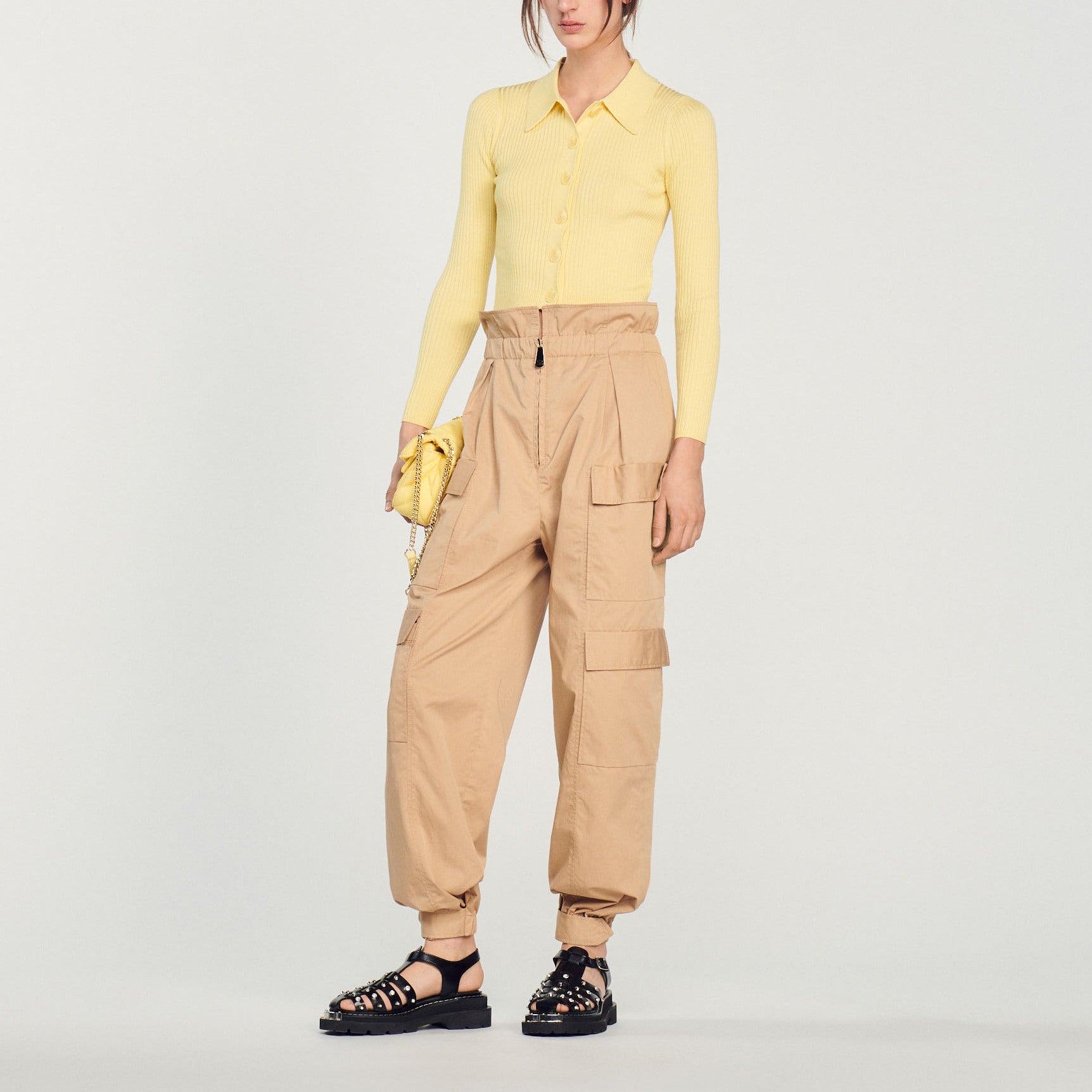 Cardigan court côtelé Sandro seconde main