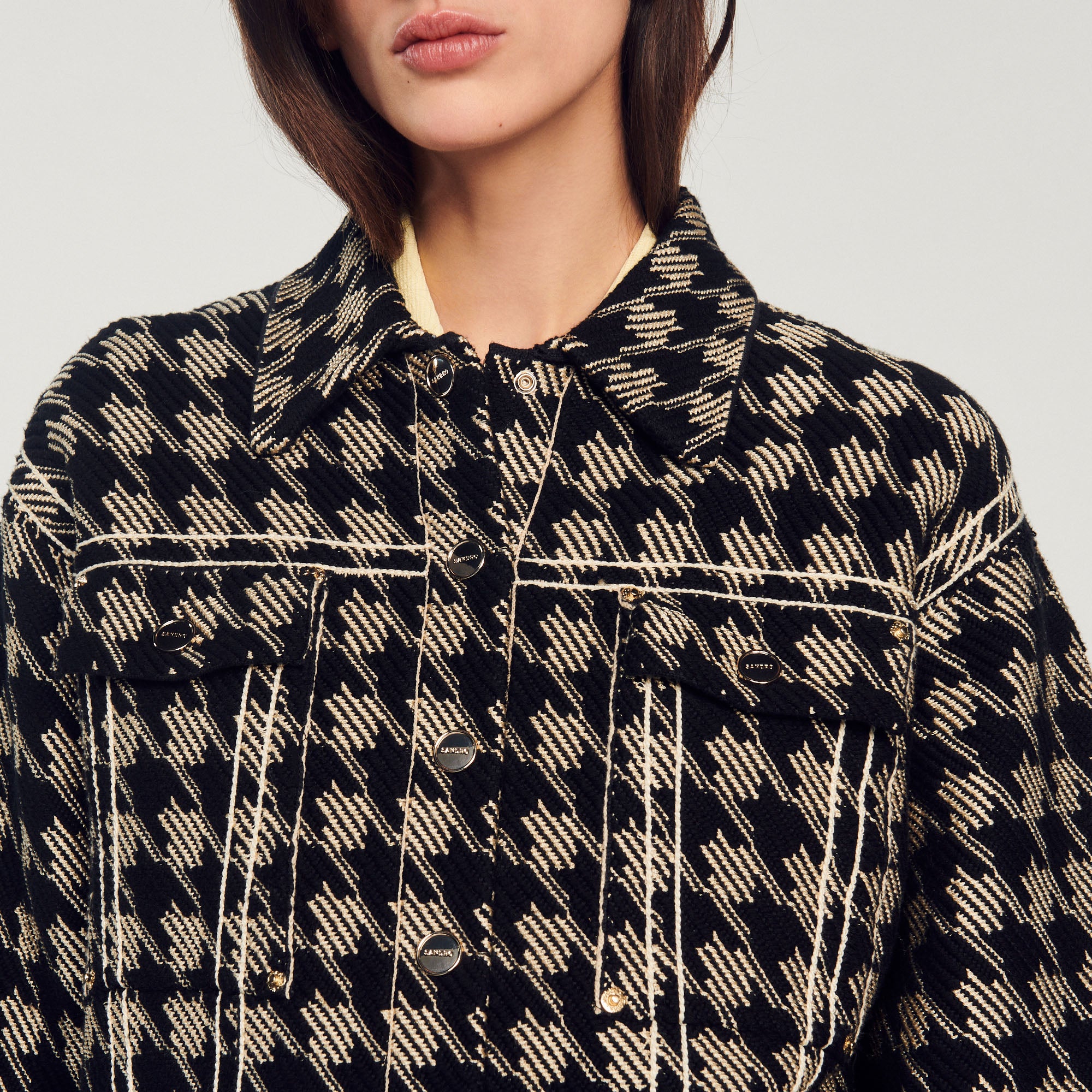 Veste pied de poule Sandro seconde main