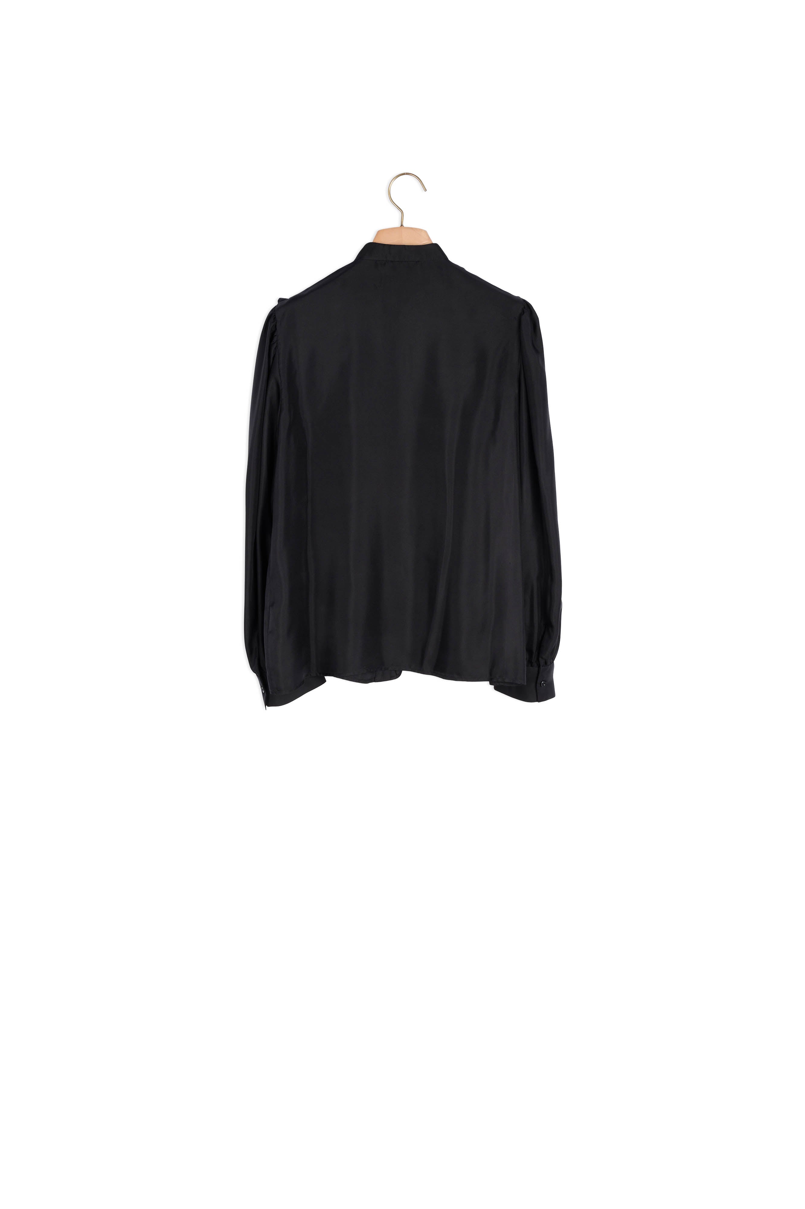 Chemise en soie à col jabot Sandro seconde main