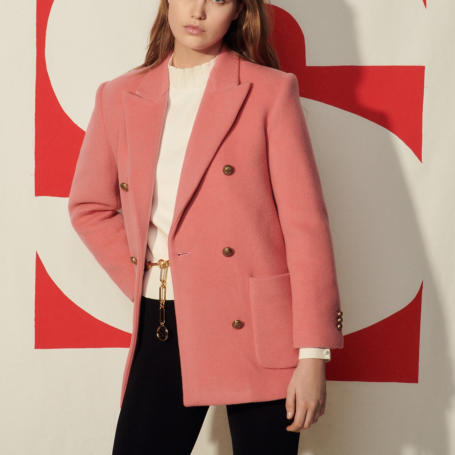 Manteau caban au boutonnage croisé Sandro seconde main