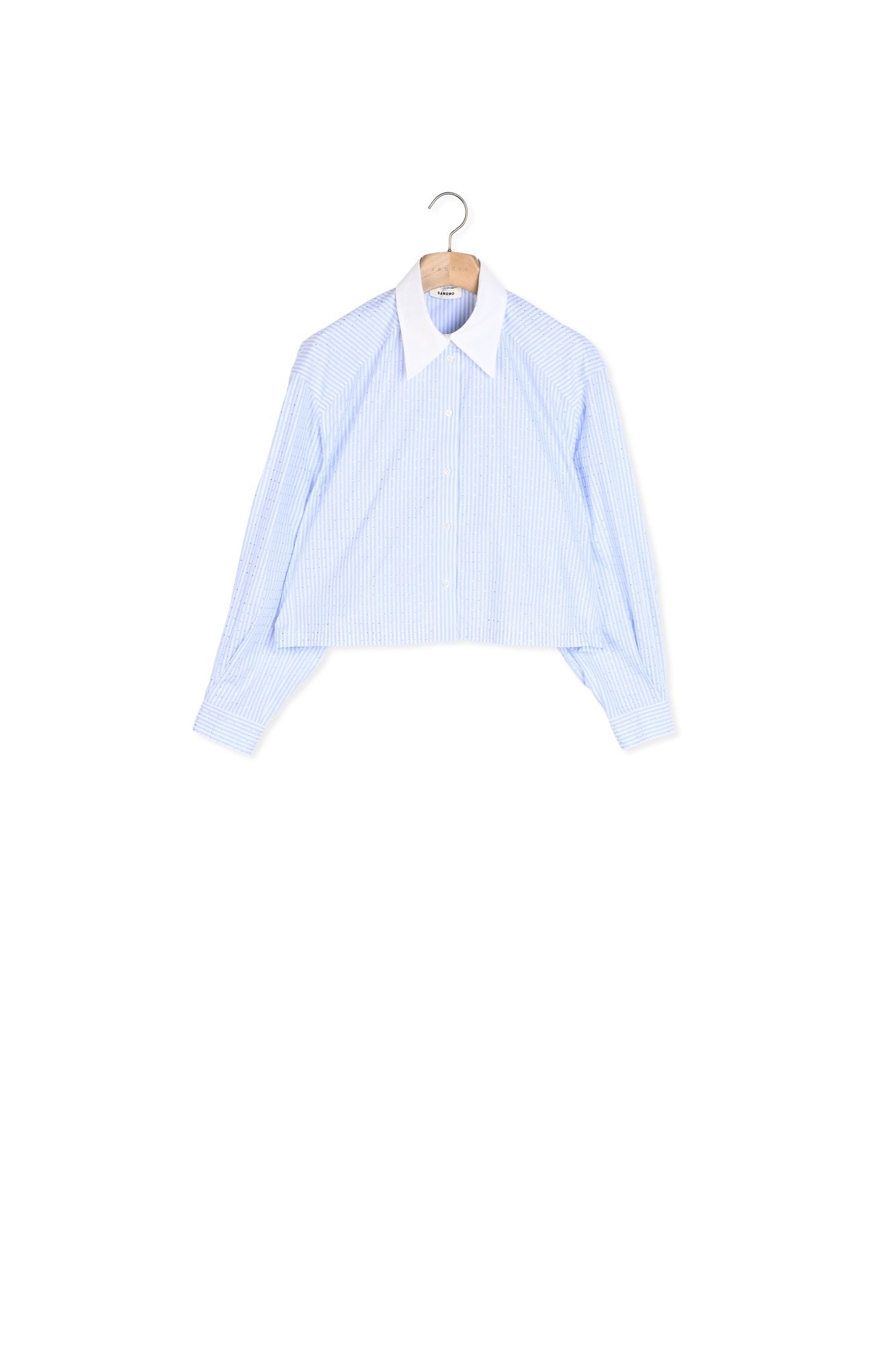 Chemise rayée à strass Sandro seconde main