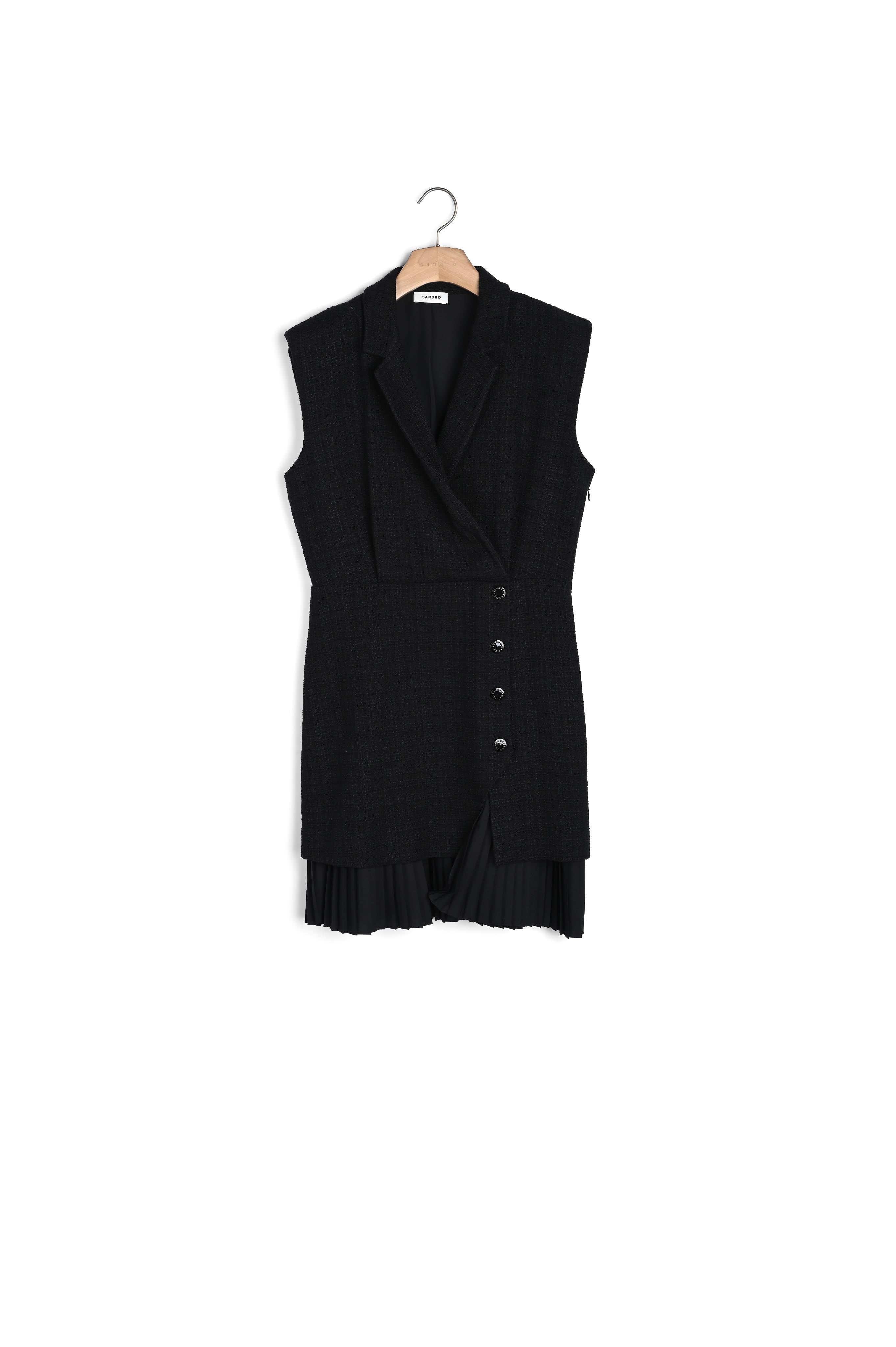 Robe plissée en tweed Sandro seconde main