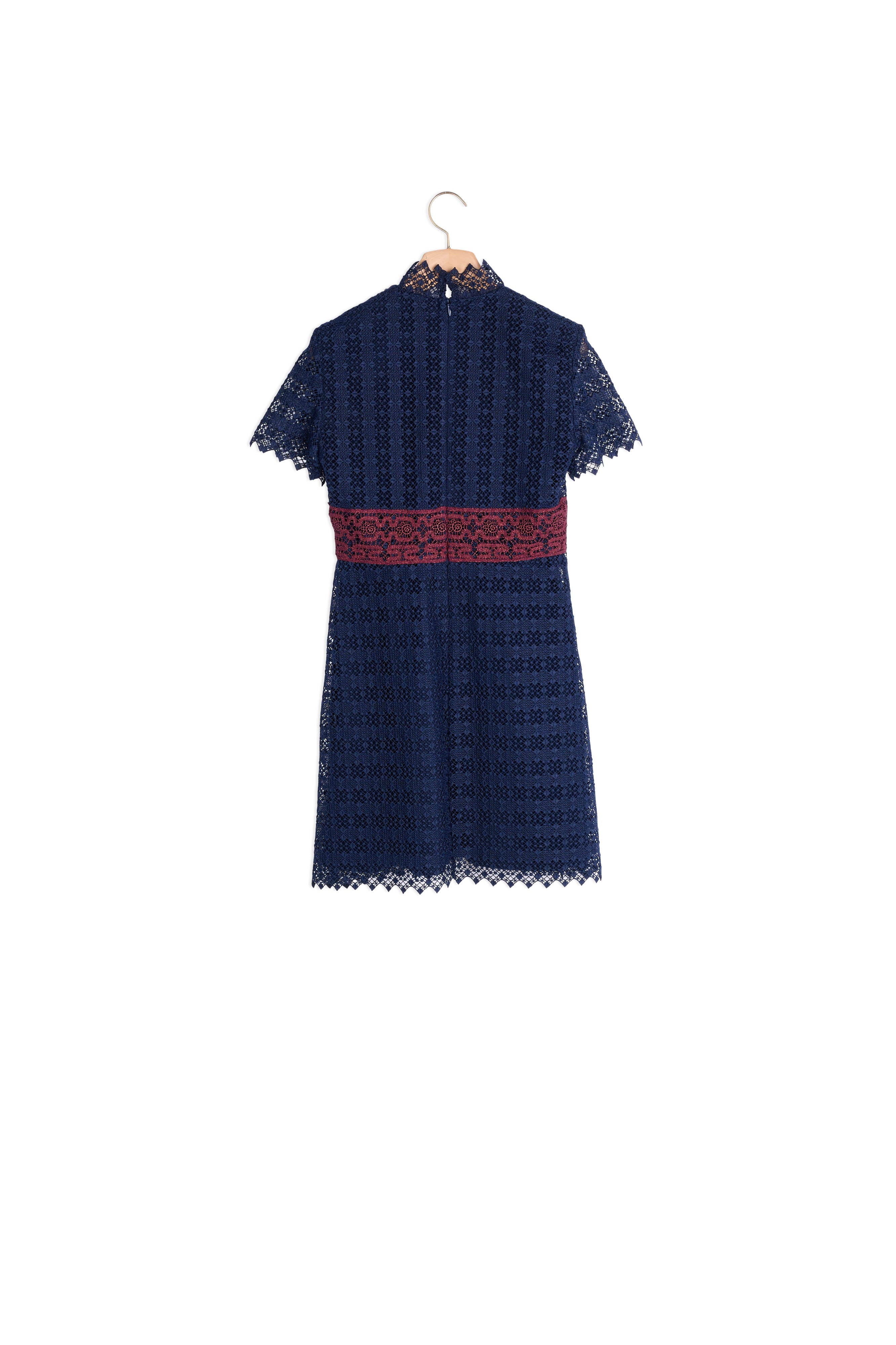 Robe en dentelle contrastante et lurex Sandro seconde main