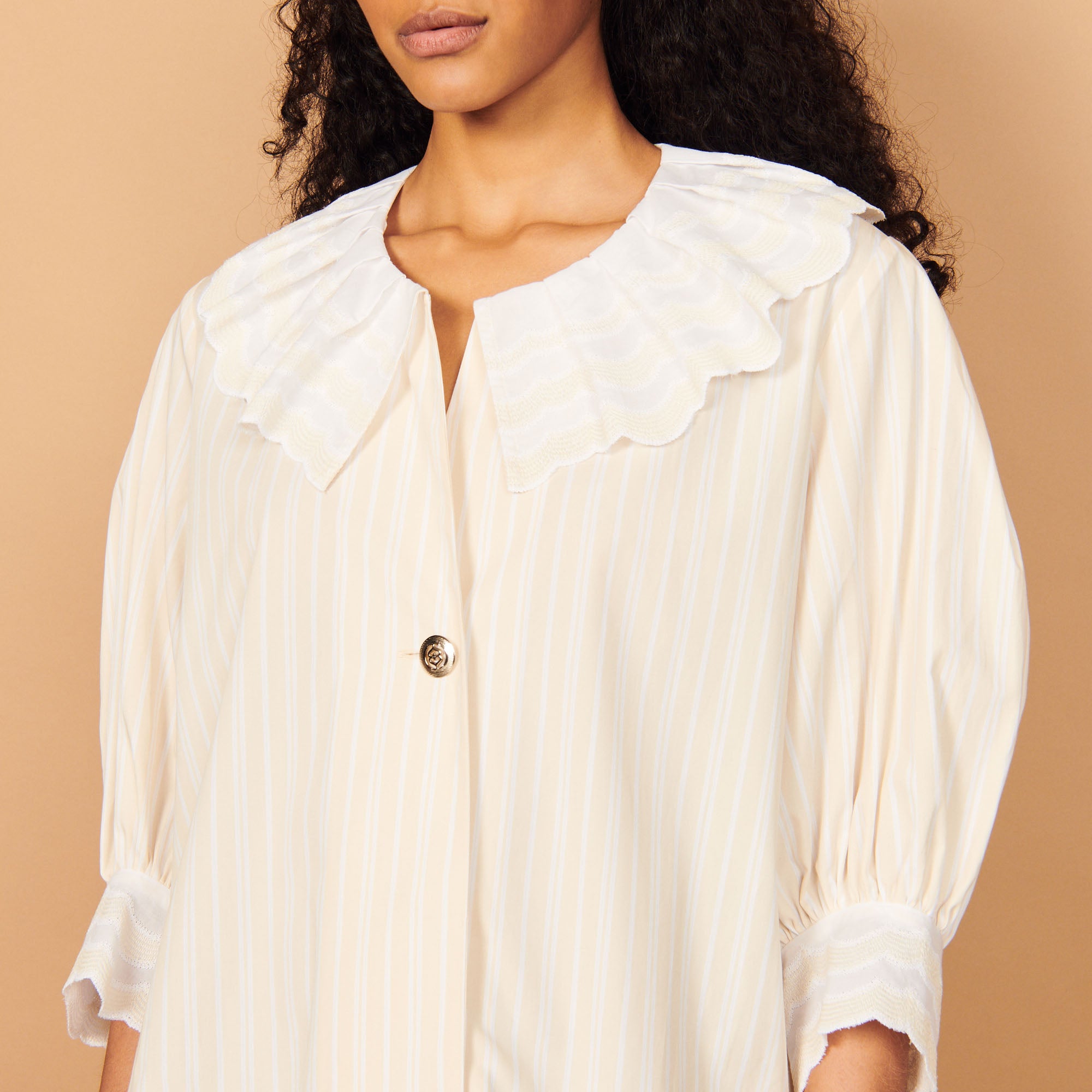 Robe courte à rayures en coton bio Sandro seconde main