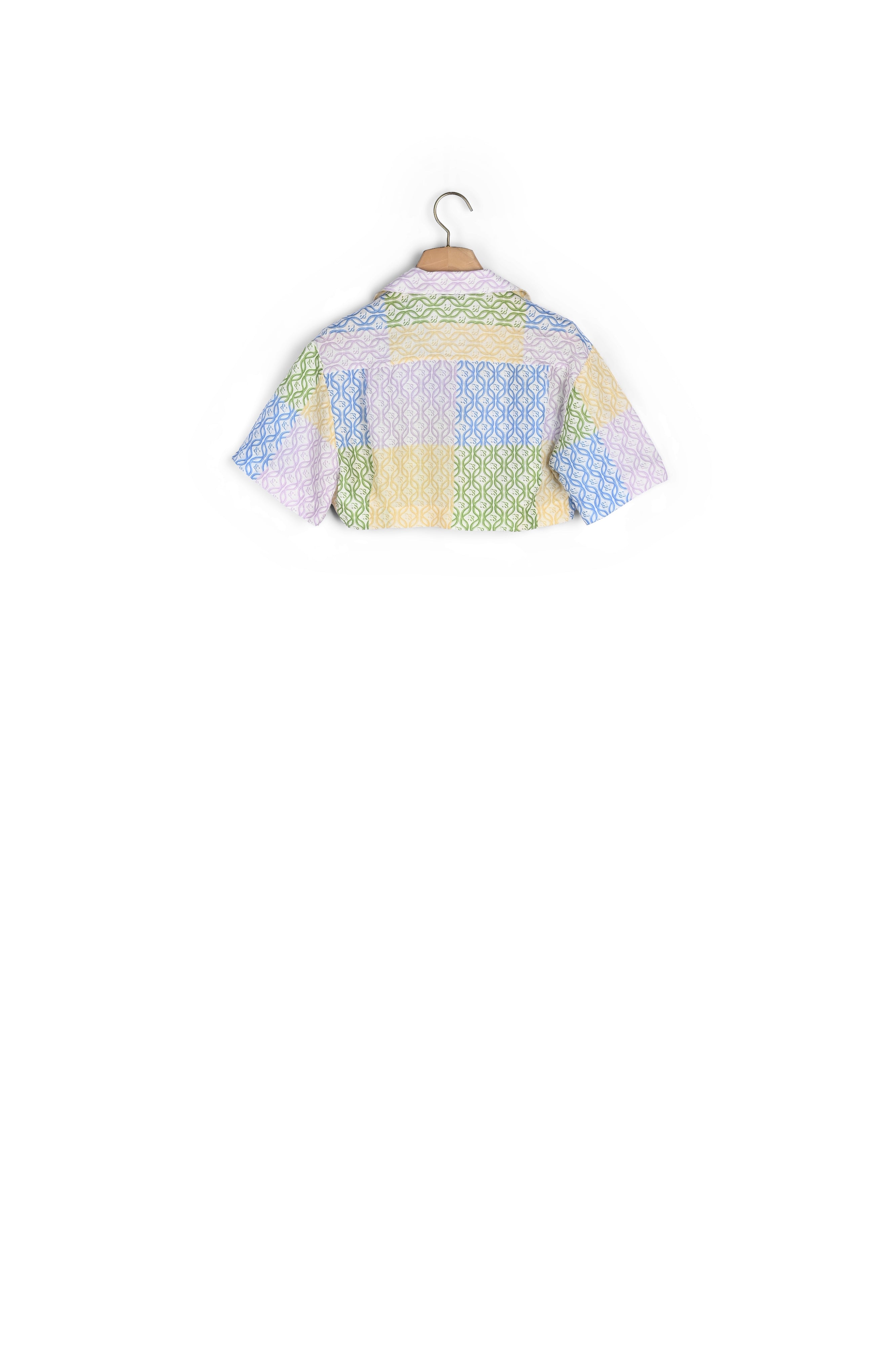 Chemise courte imprimé patchwork Sandro seconde main