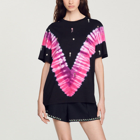 T-shirt brodé Sandro seconde main