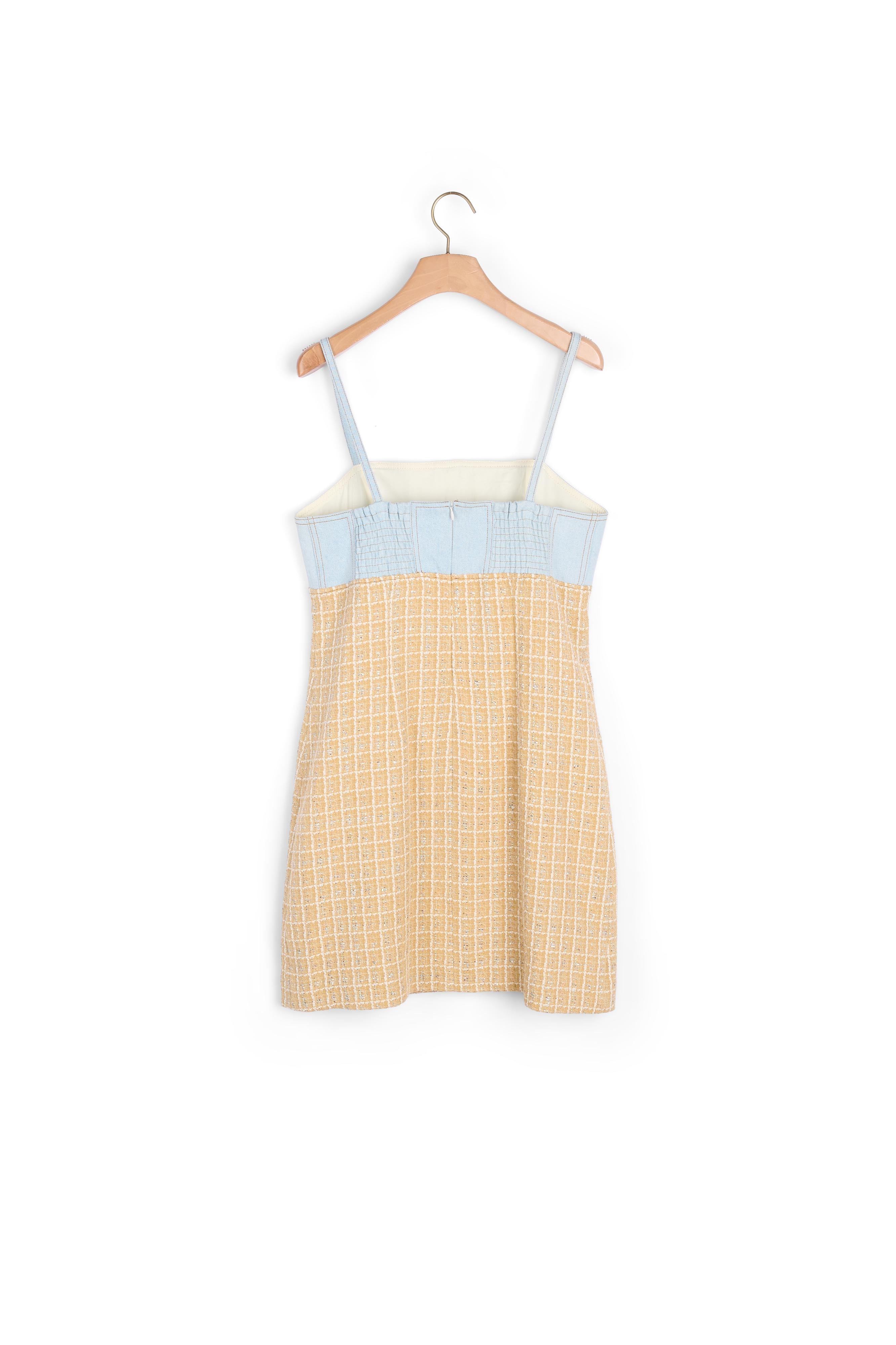 Robe à bretelles en tweed Sandro seconde main