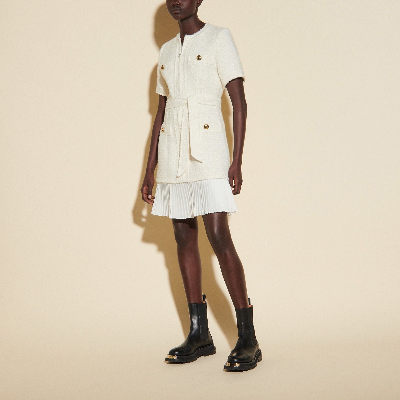 Robe Manteau en lainage effet tweed Sandro seconde main