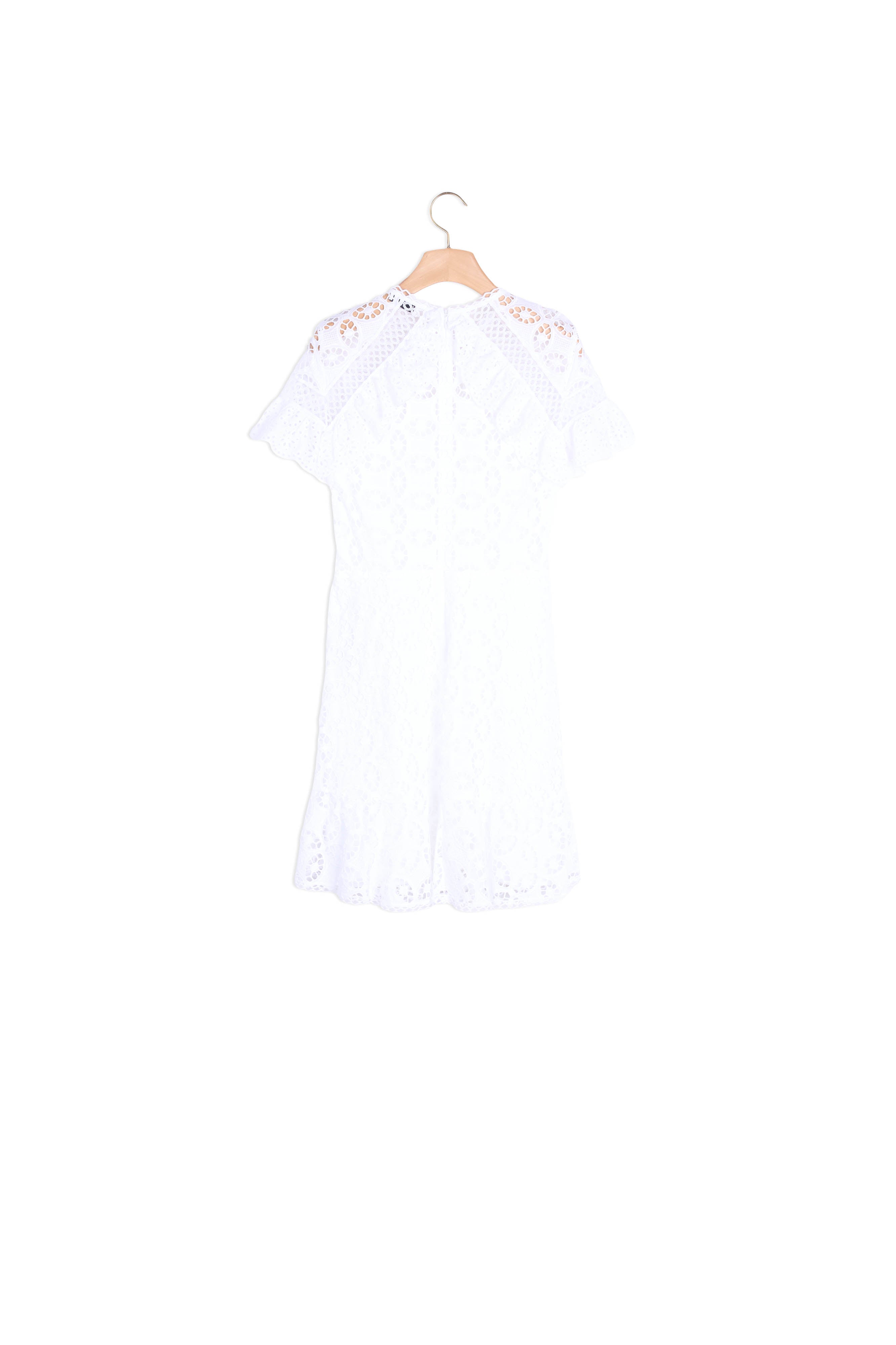 Robe en dentelle à volant Sandro seconde main