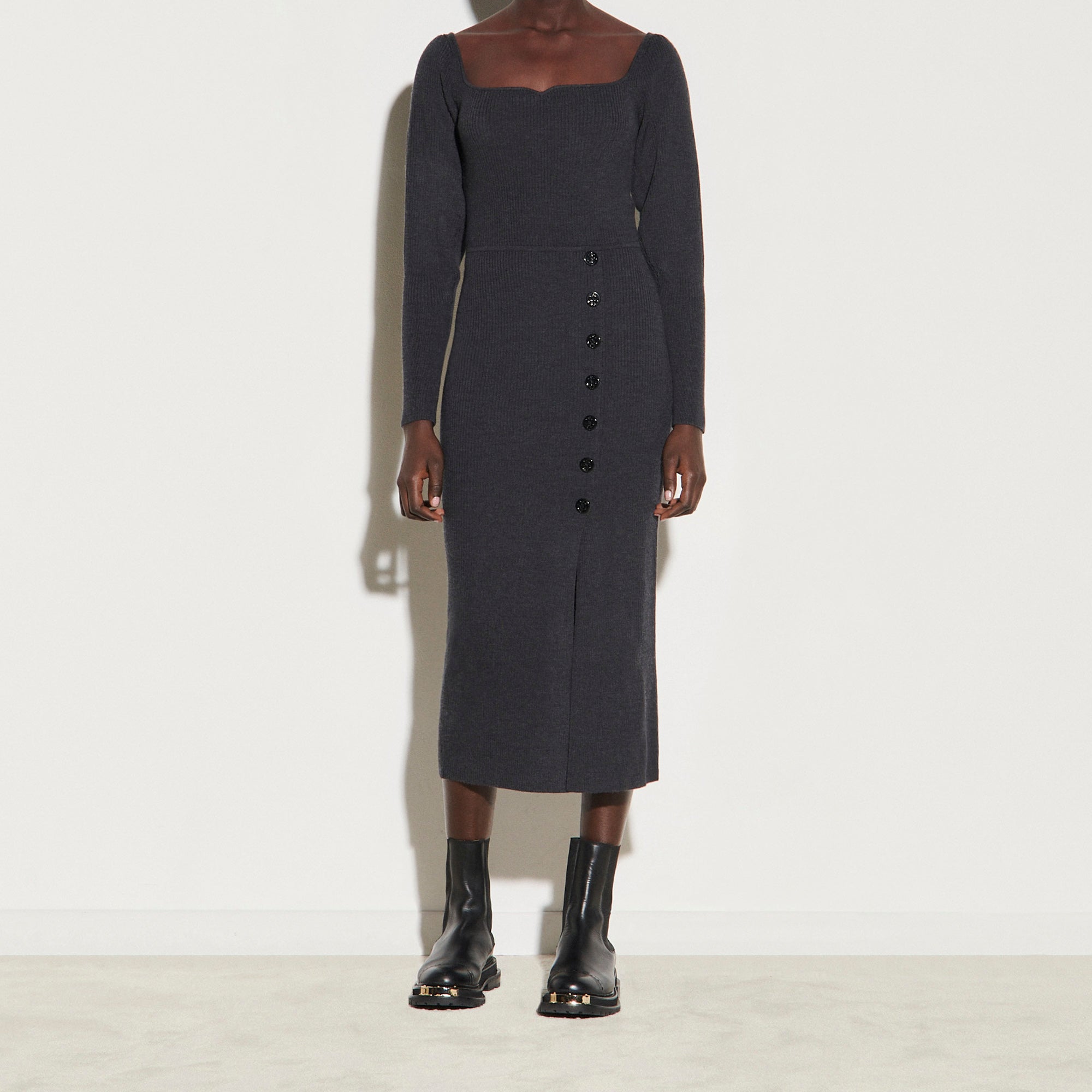 Robe en Maille avec fente Sandro seconde main