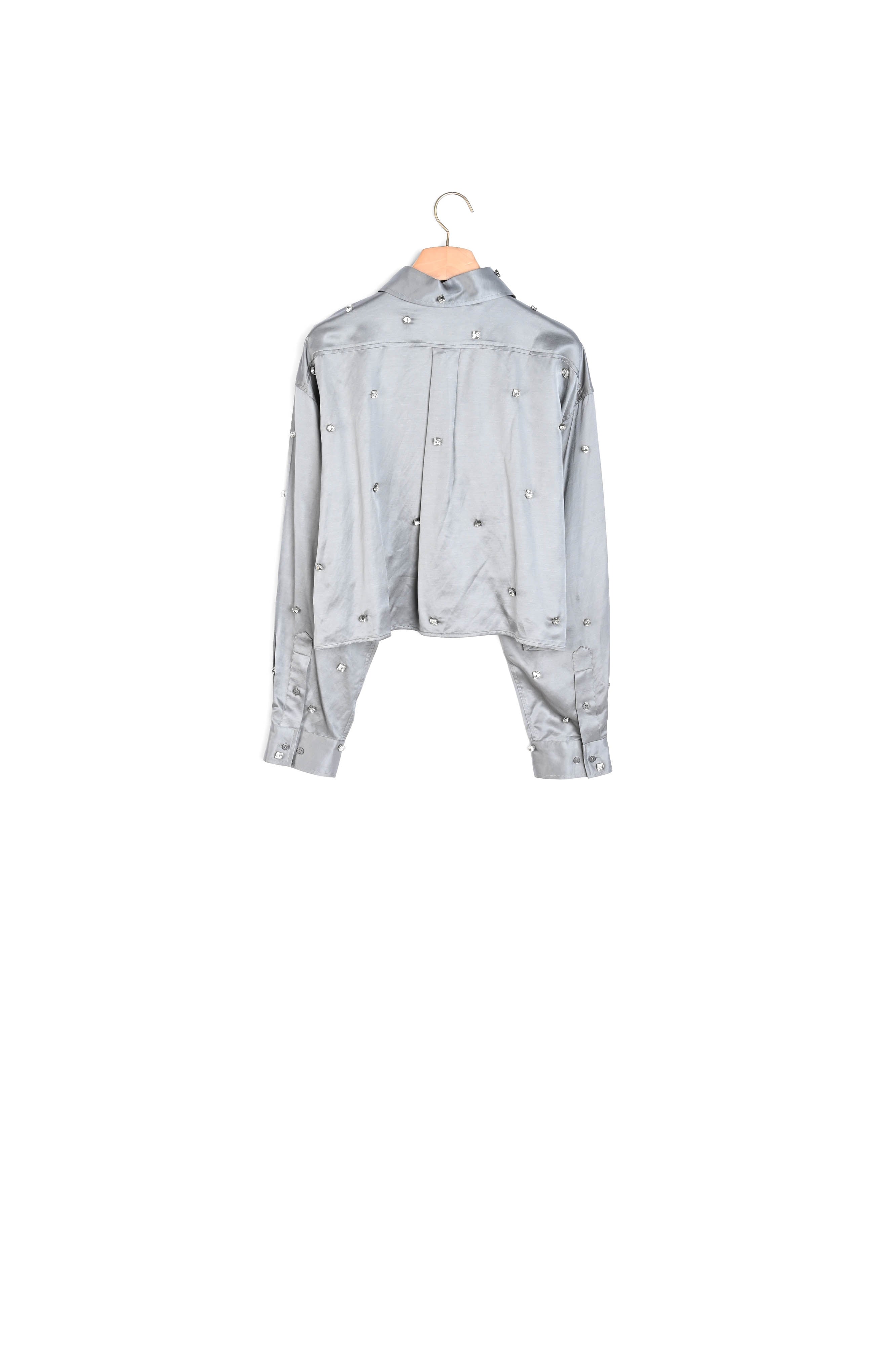 Chemise satinée ornée de strass Sandro seconde main