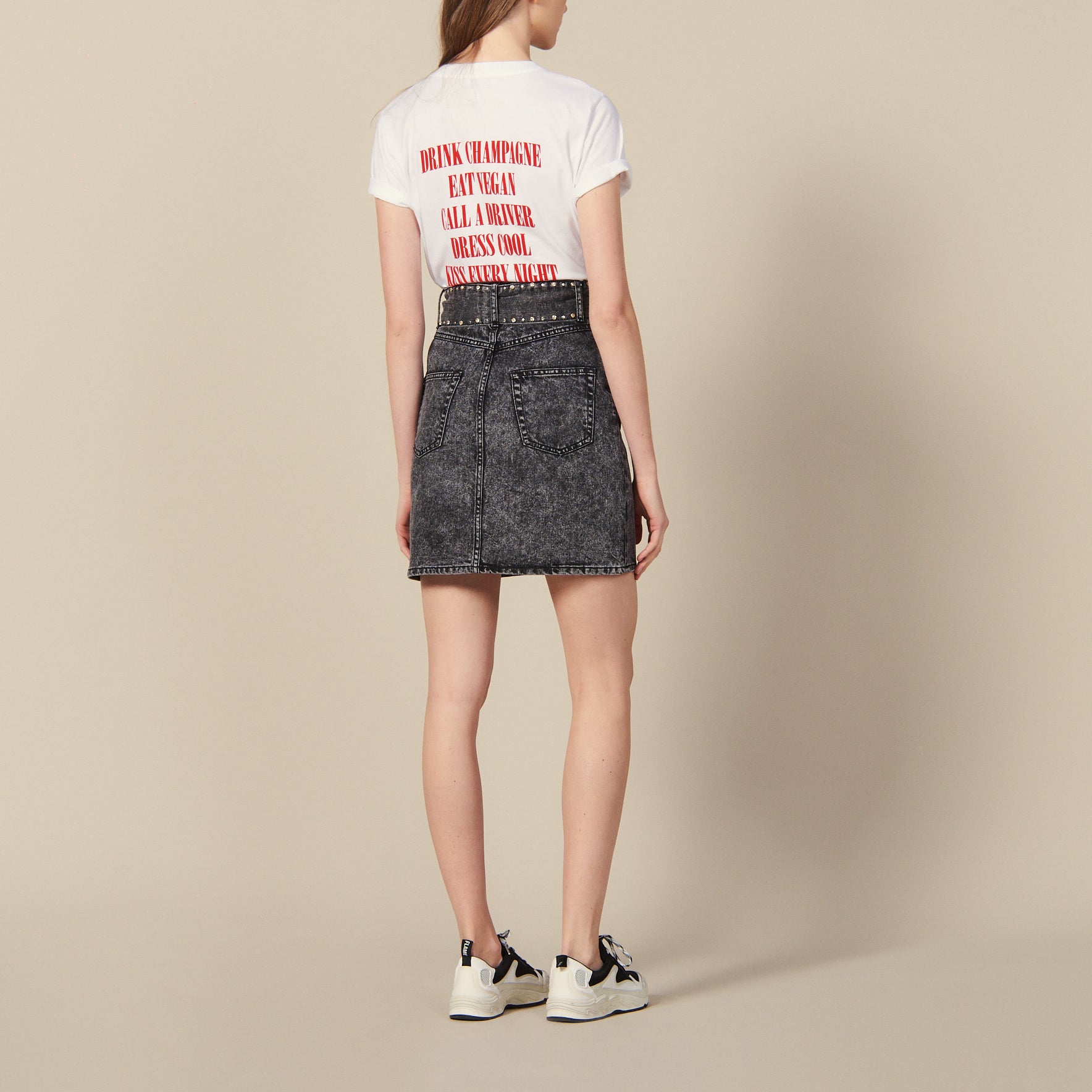 Jupe taille haute avec ceinture Sandro seconde main