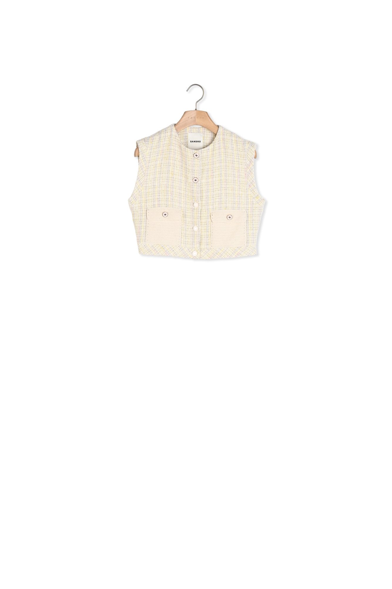 Veston en tweed fantaisie Sandro seconde main