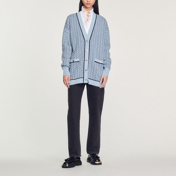 Cardicoat oversized imprimé Sandro seconde main