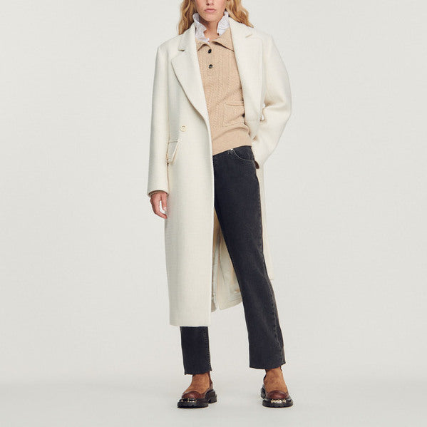 Manteau long à col large Sandro seconde main