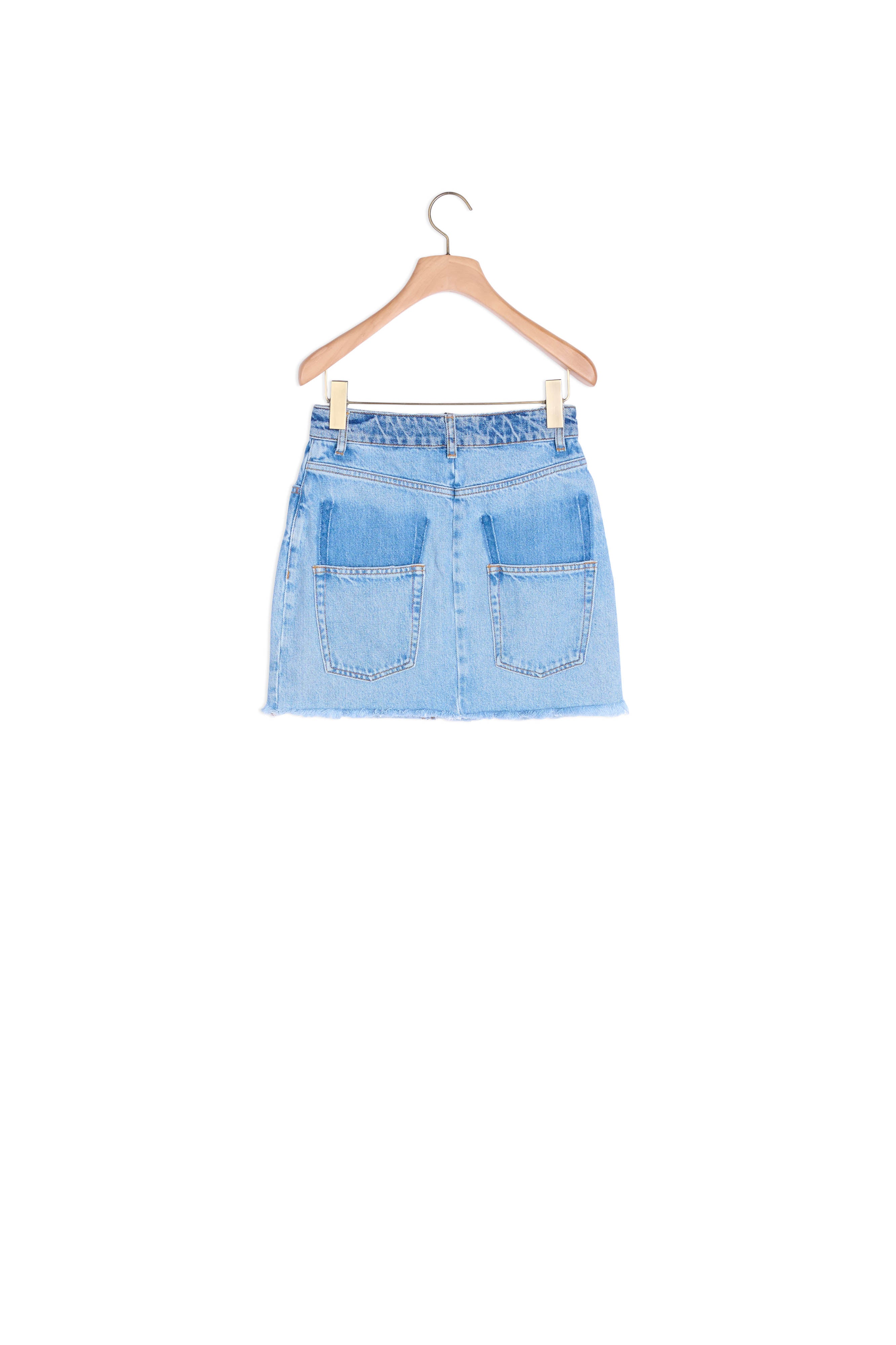 Jupe en Jean clair zippée Sandro seconde main