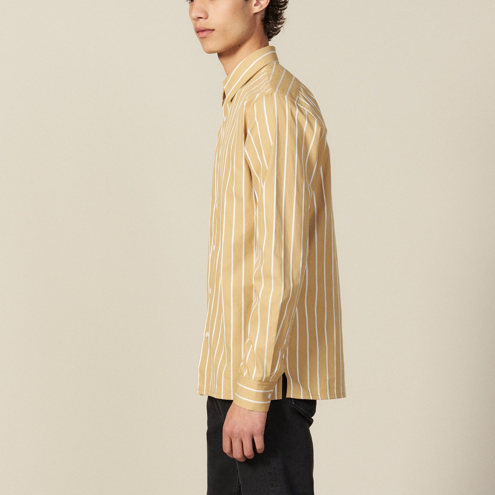 Chemise à rayures en coton Sandro seconde main