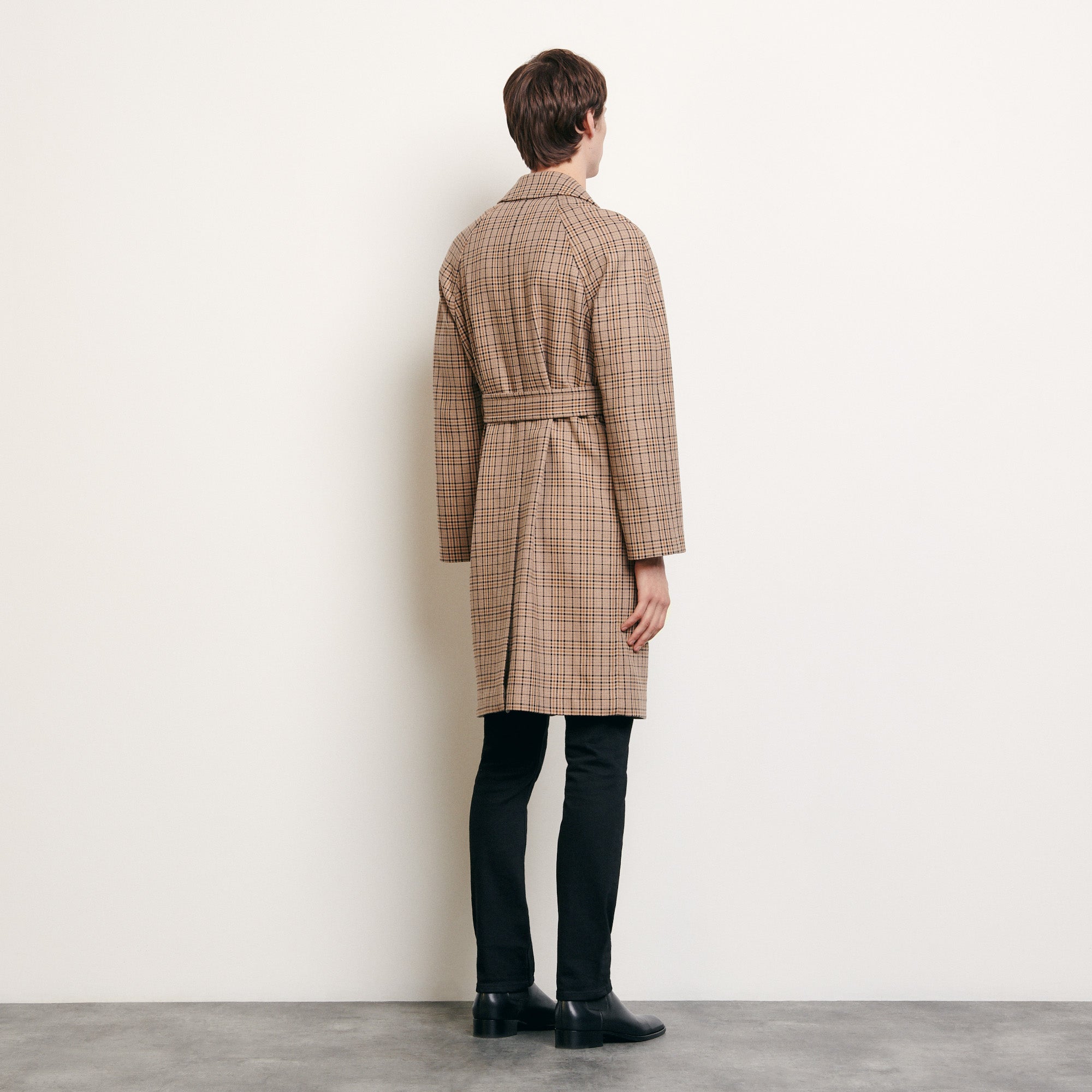 Manteau à carreaux fantaisie Sandro seconde main