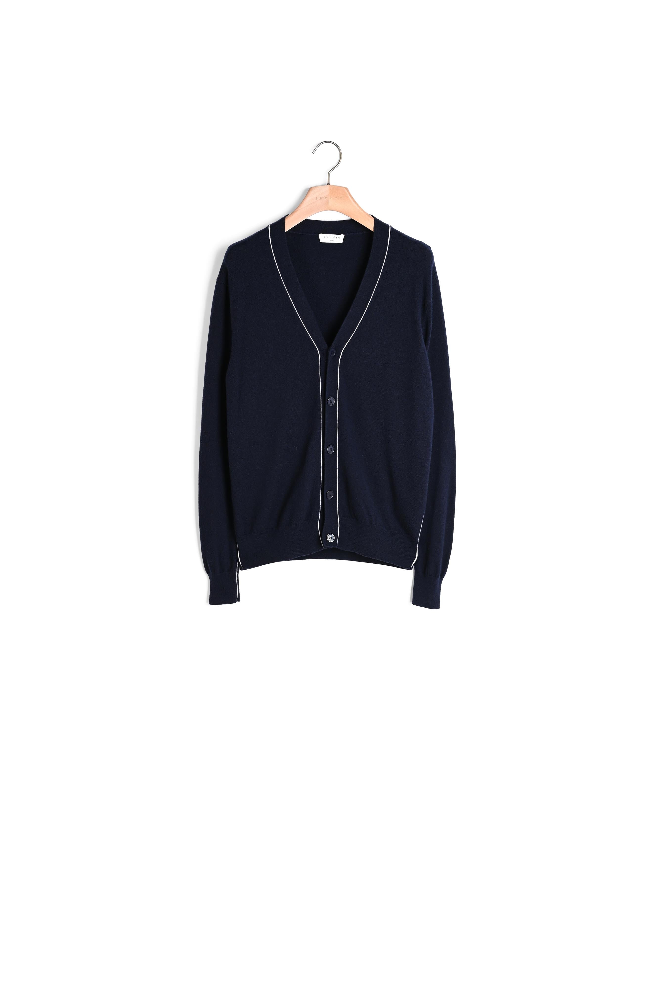 Cardigan rayé en Maille Sandro seconde main