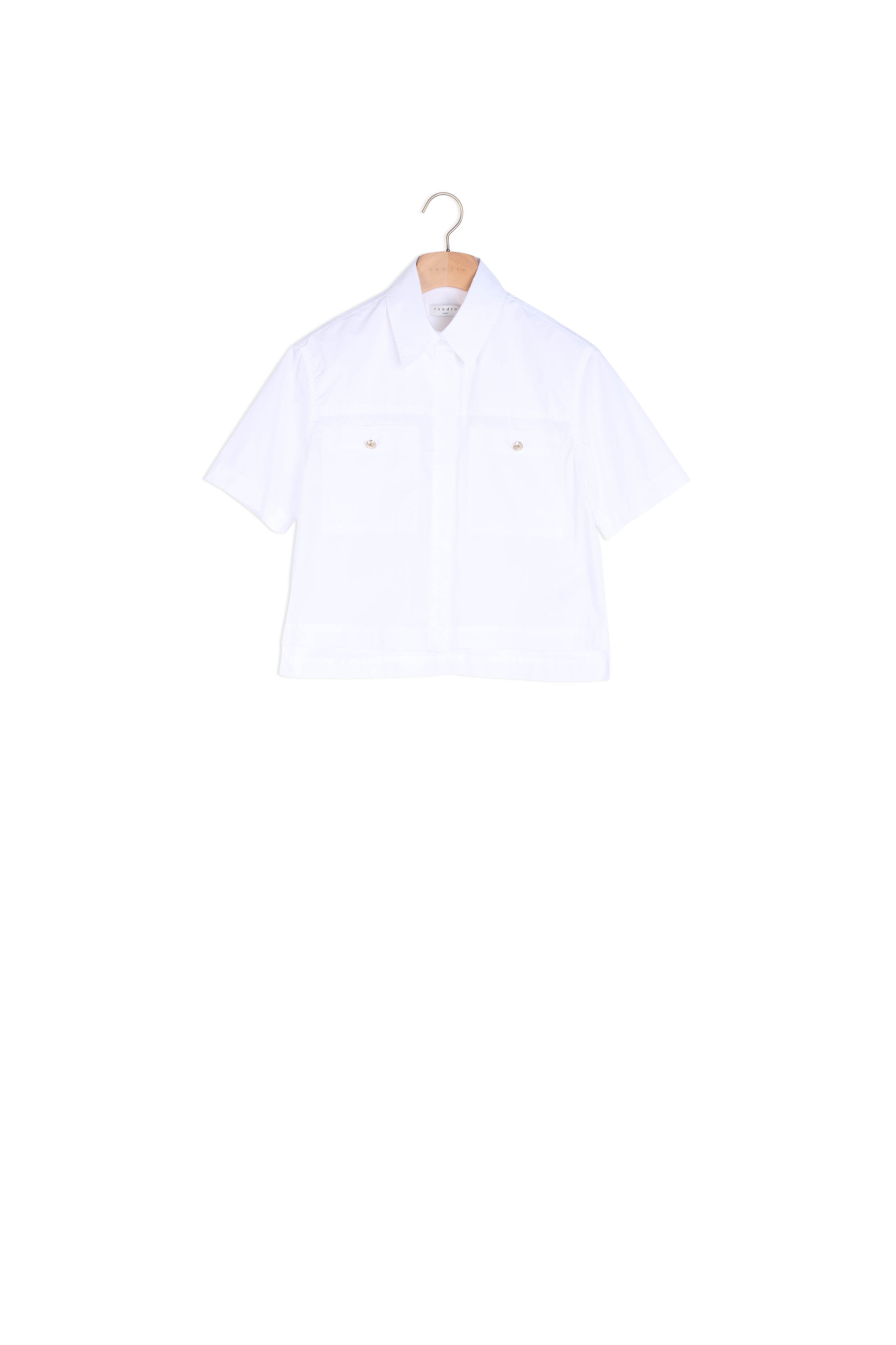 Chemise courte à poches plaquées Sandro seconde main