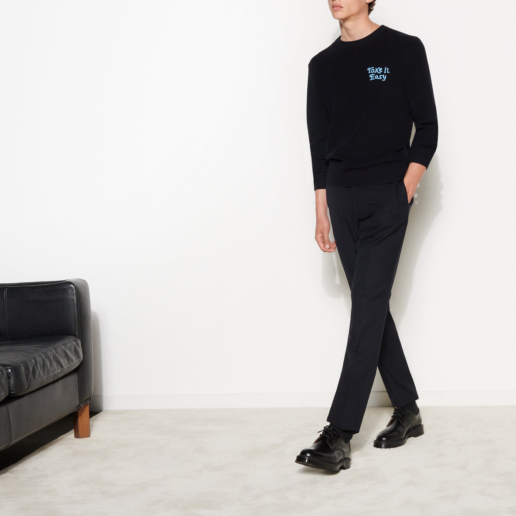 Pull en laine avec broderie Sandro seconde main