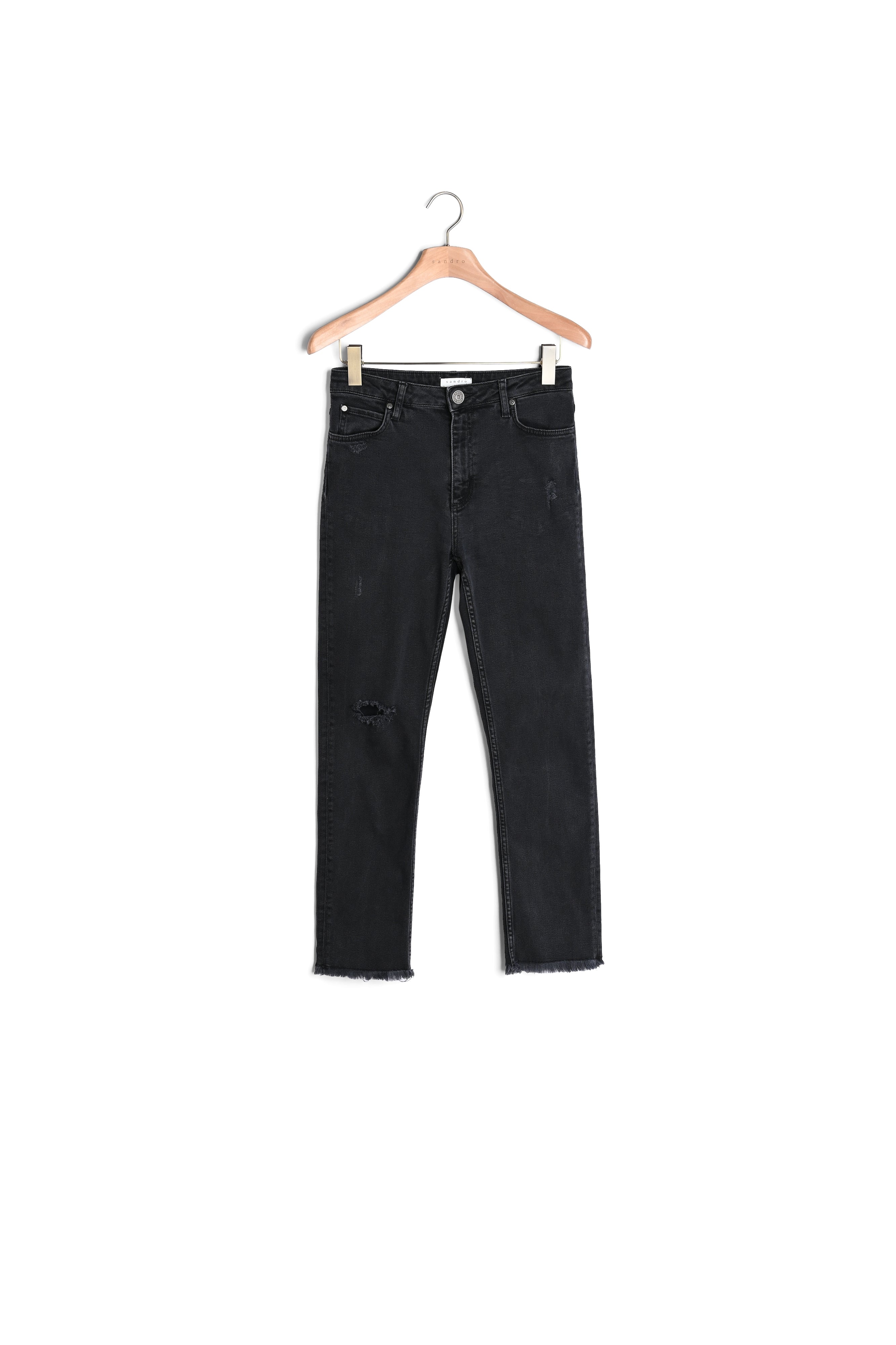 Jean Taille haute, bas coupé bord franc Sandro seconde main