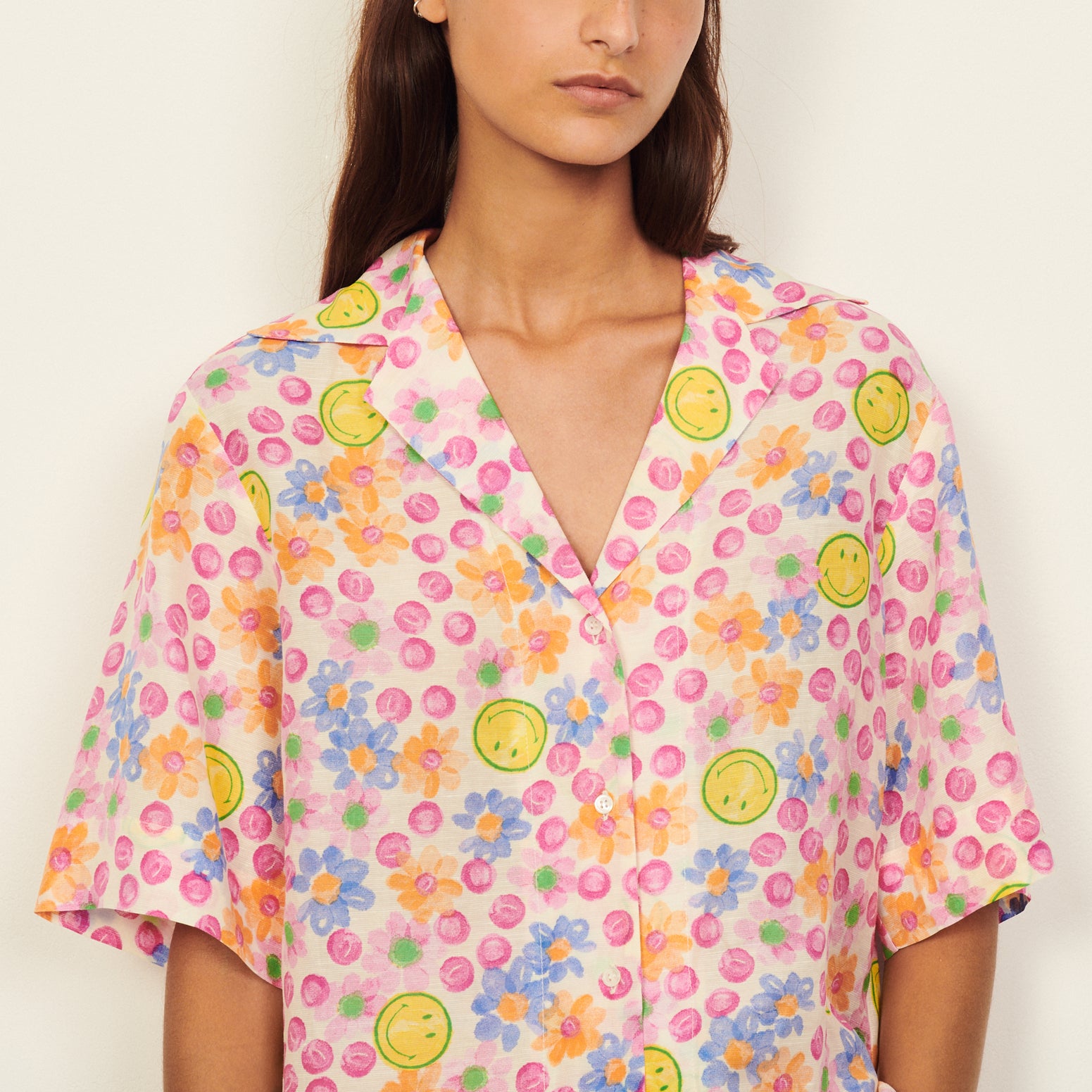 Smiley® Chemise fluide et imprimée Sandro seconde main