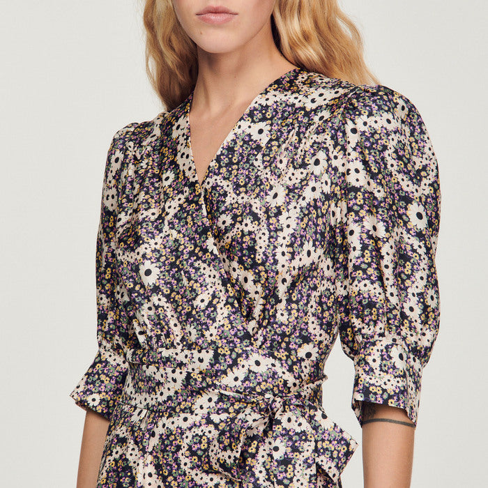 Robe longue à imprimé cachemire Sandro seconde main