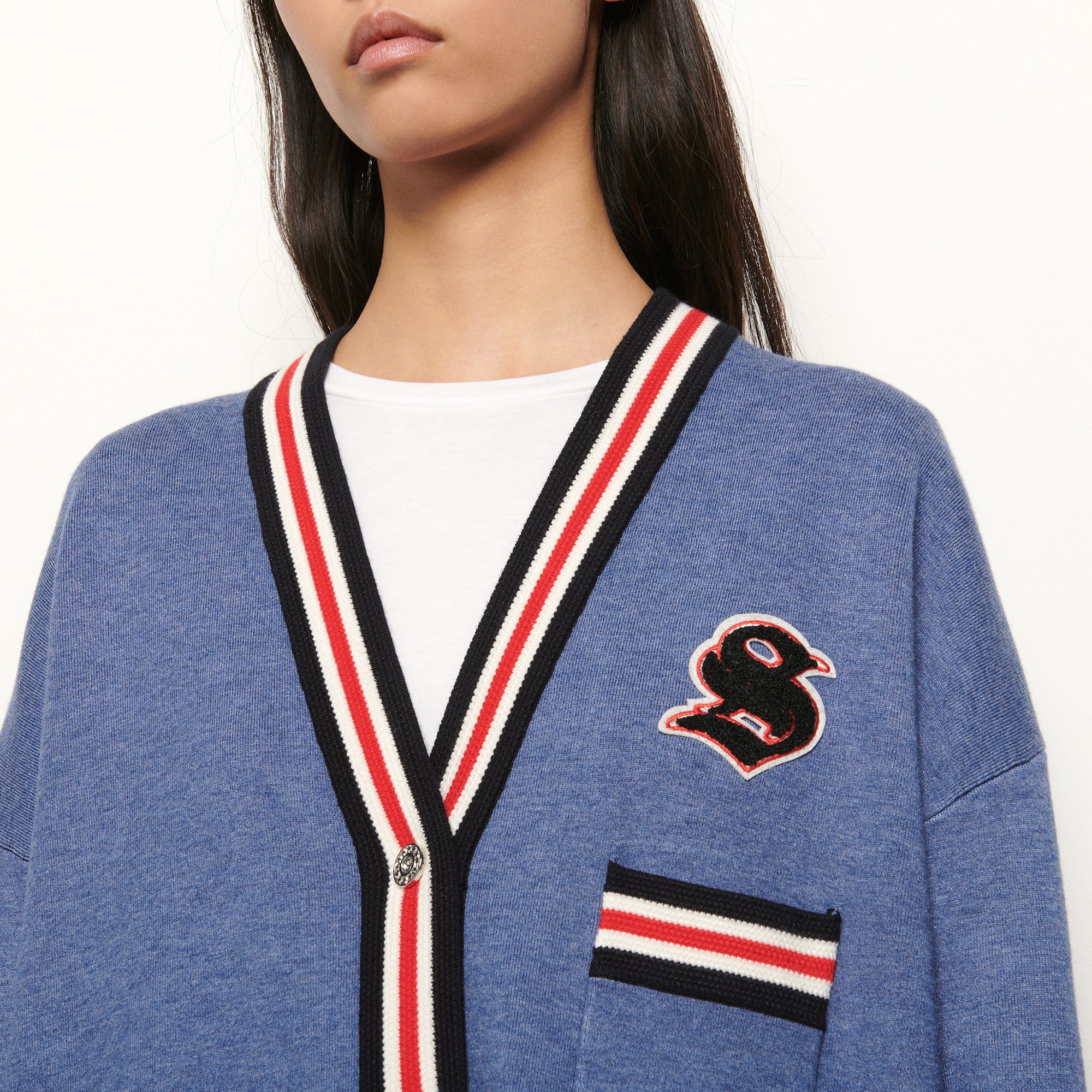 Cardigan à finitions crochet Sandro seconde main