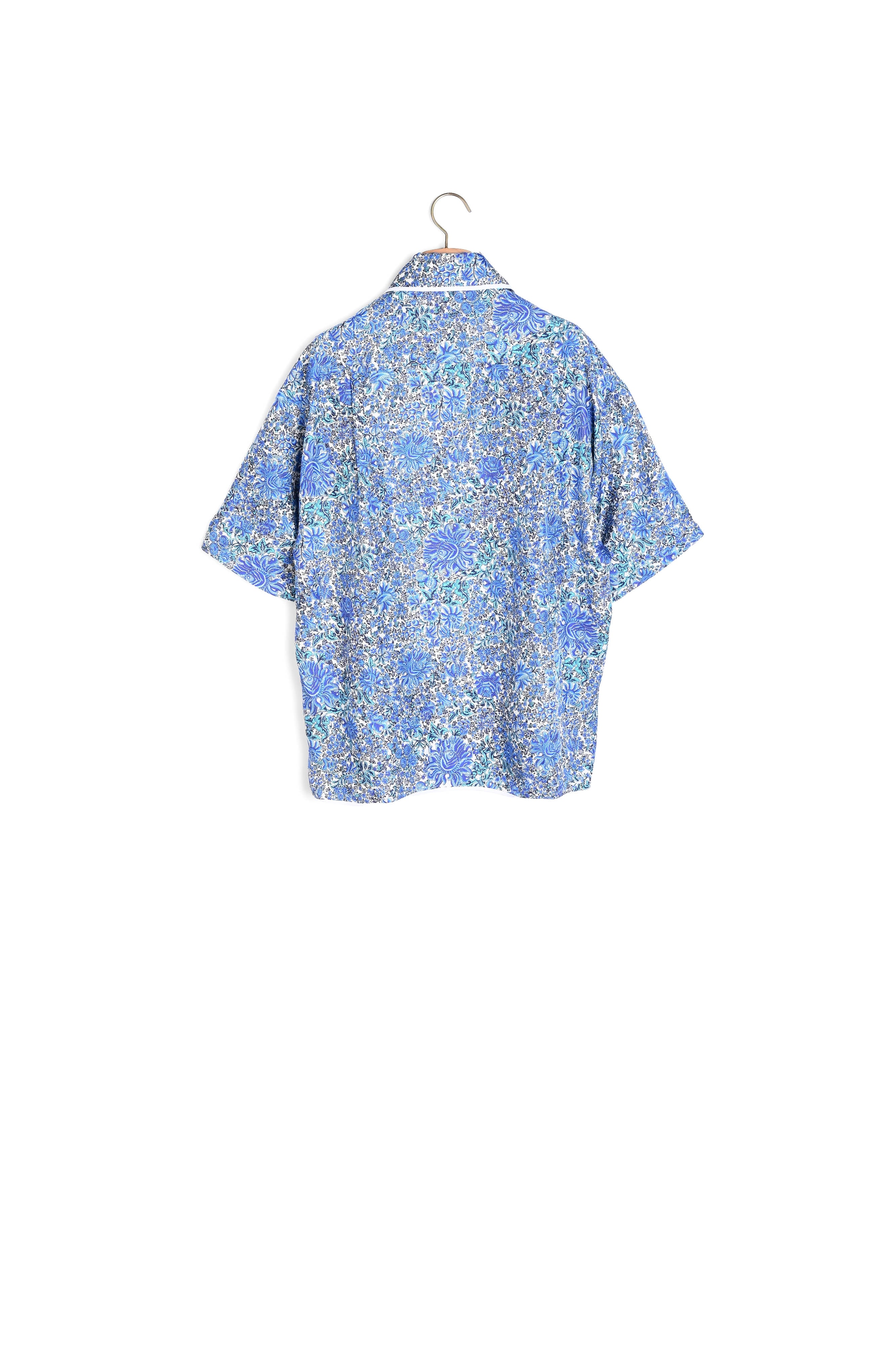 Chemise large en soie à imprimé fleuri Sandro seconde main